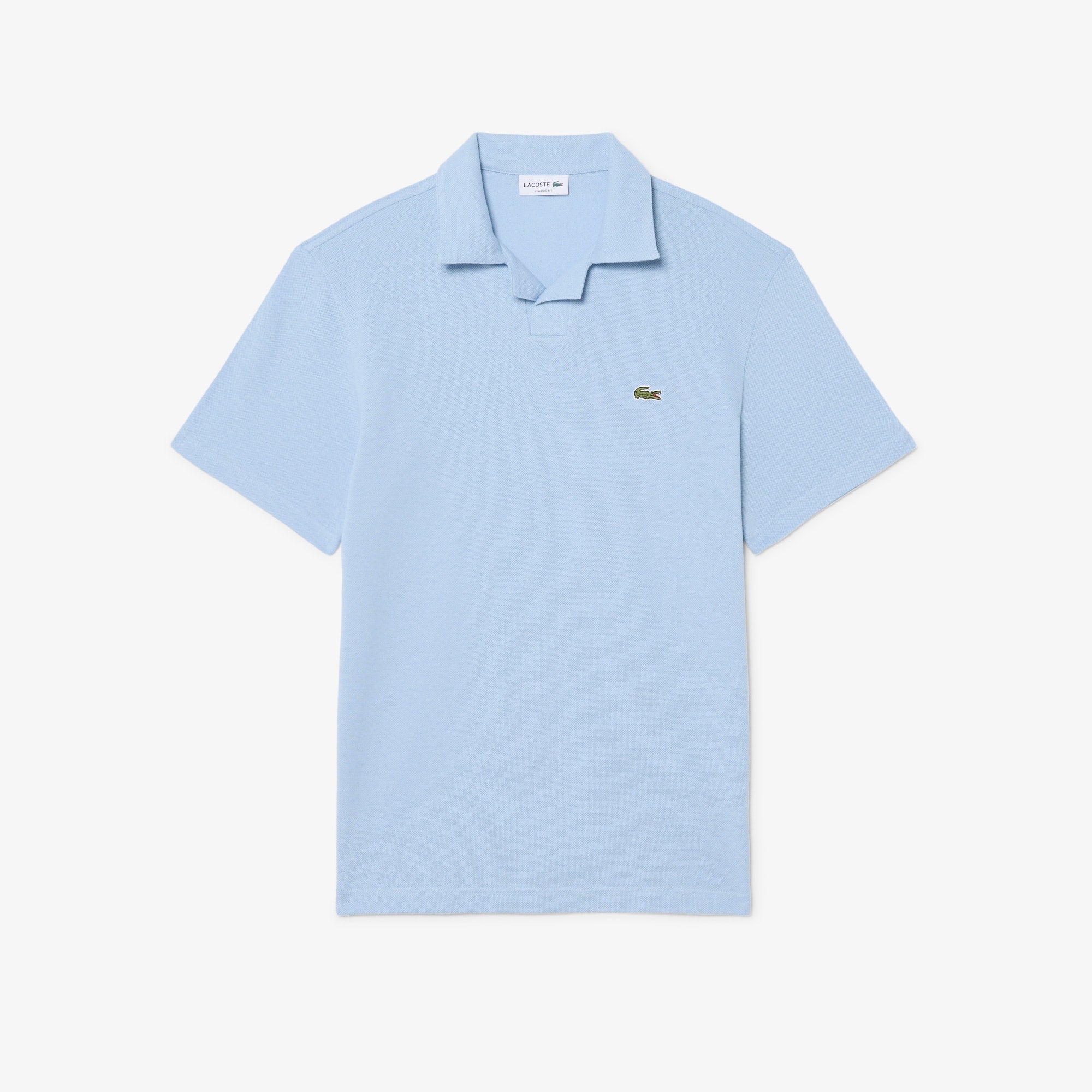 Classic Fit Cotton-Linen Polo - Light Blue