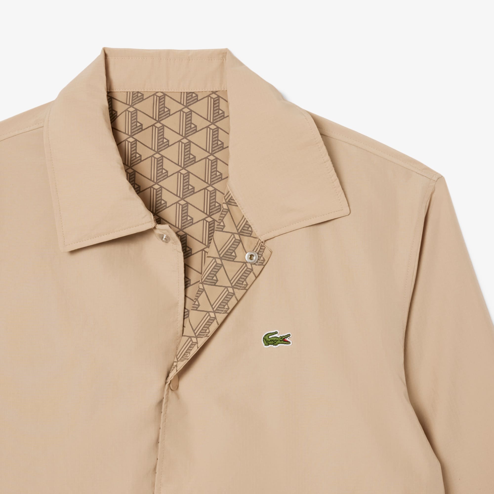 Men's Reversible Monogram Jacket - Beige