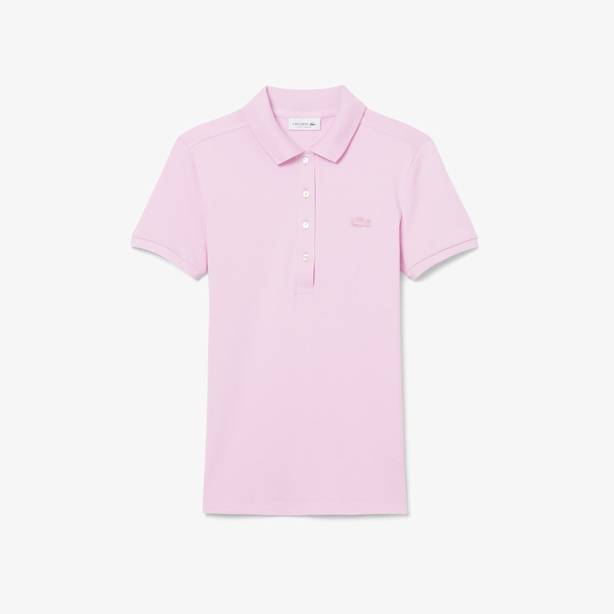 Women's L.12.D Slim Fit Stretch Mini Piqué Polo - Pink