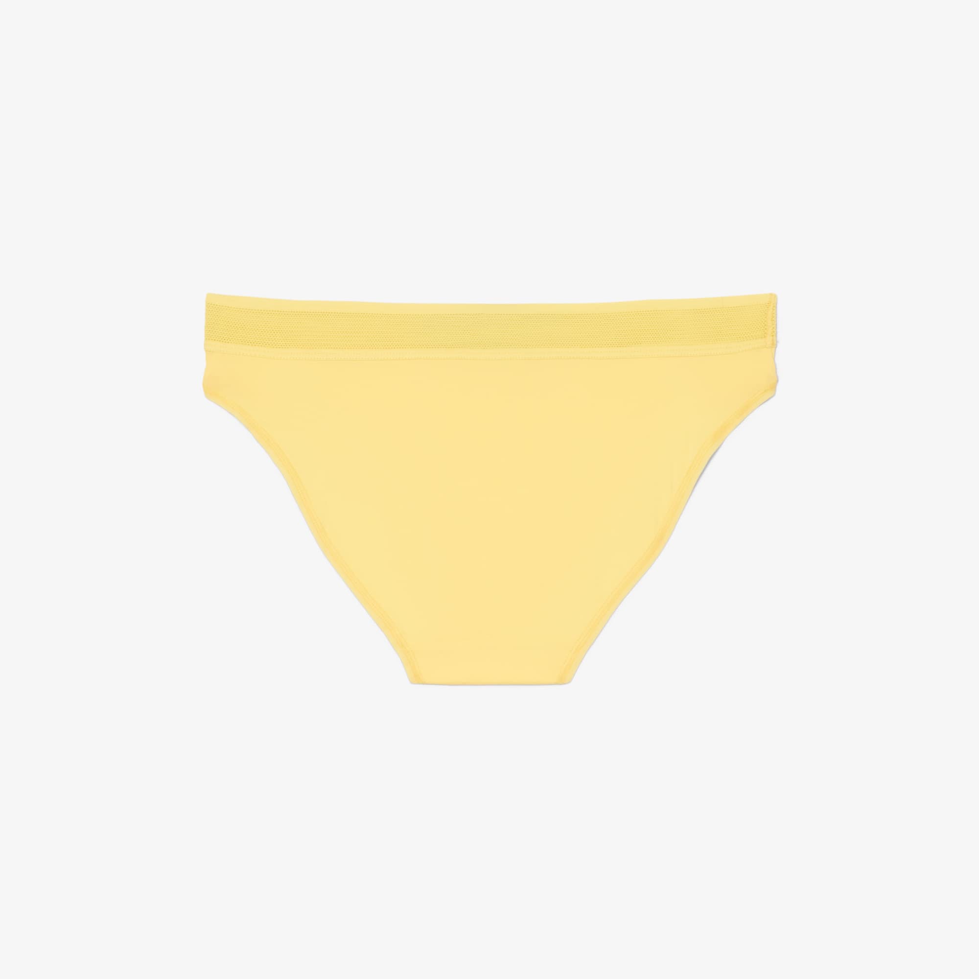 Logo Waist Mesh Briefs - Pastel yellow