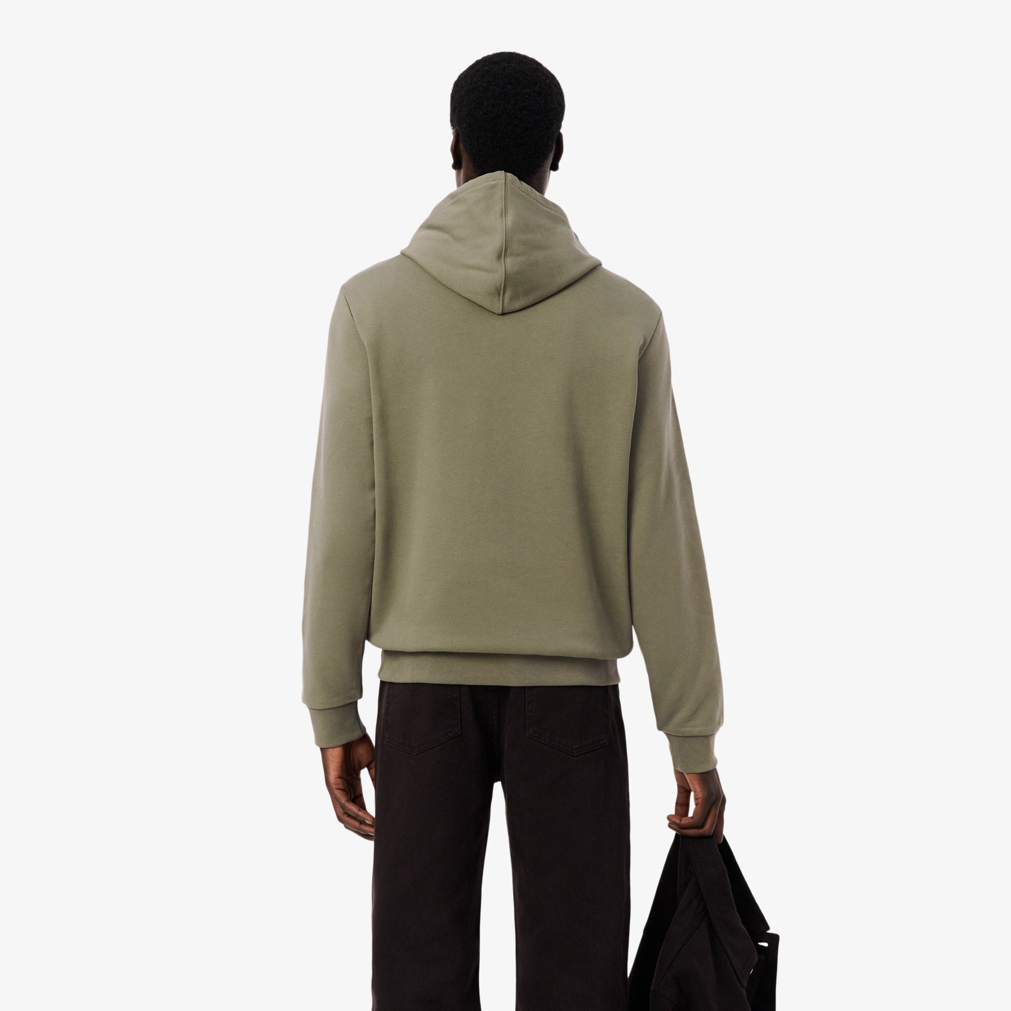 Logo Stripe Zipped Hoodie - Khaki Green