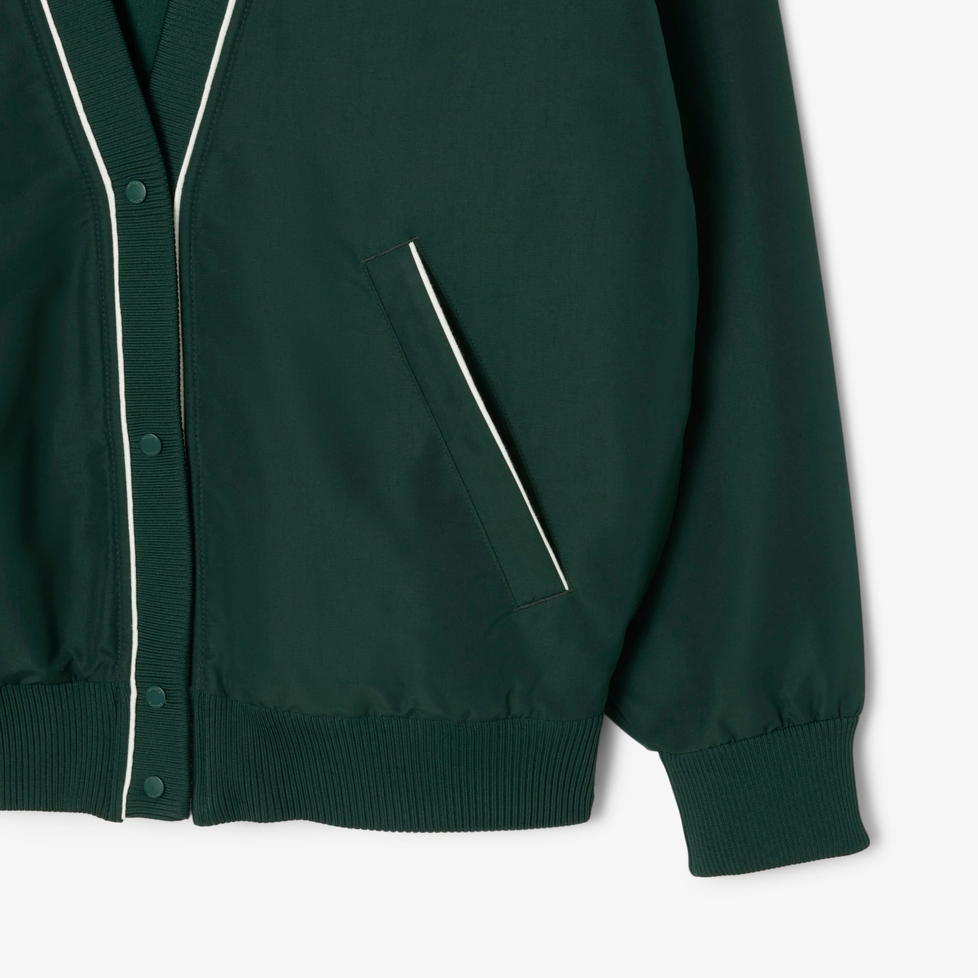 Women's Oversized Padded Nylon Cardigan - Forest green