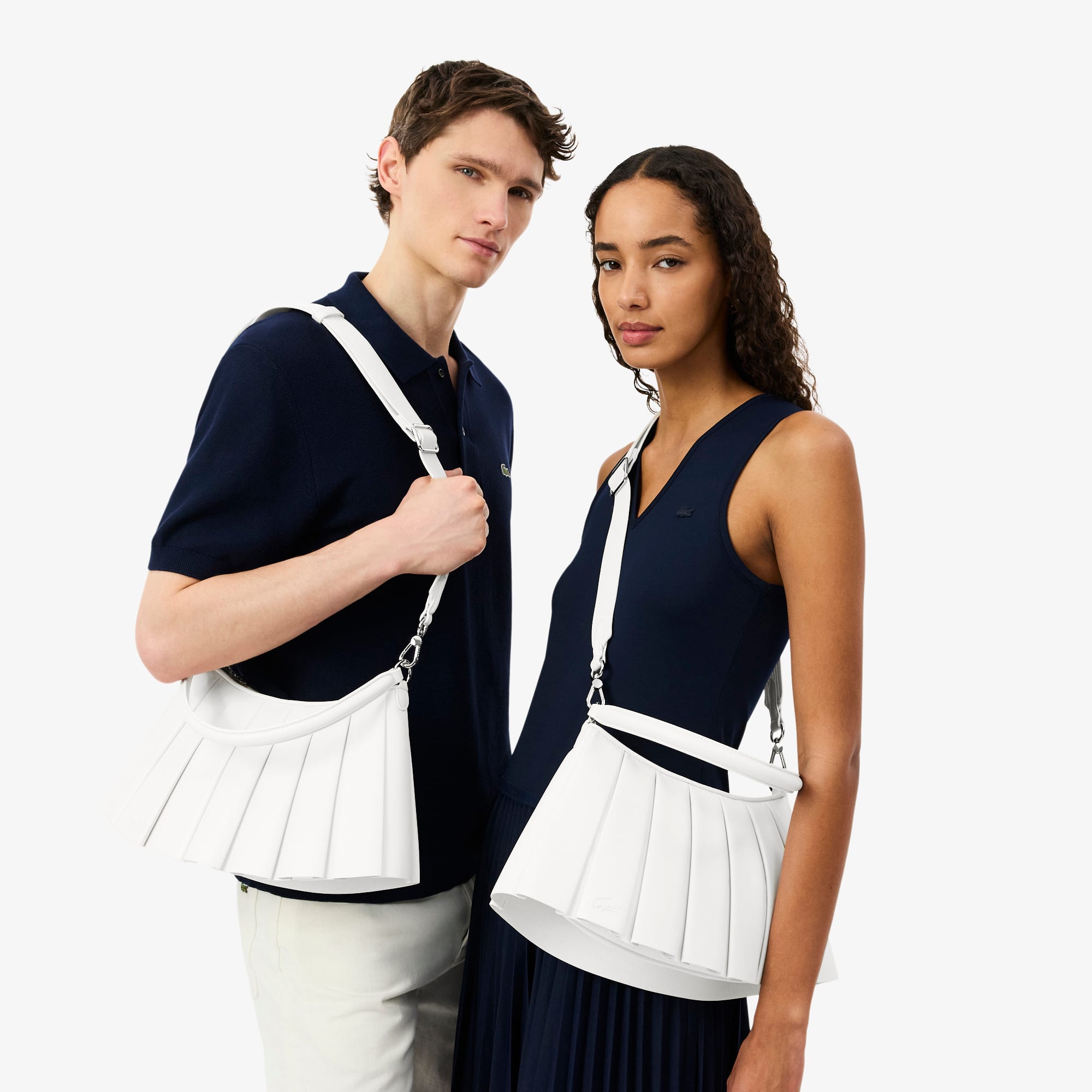 Medium Runway Lenglen Leather Bag - CRISTALLINE