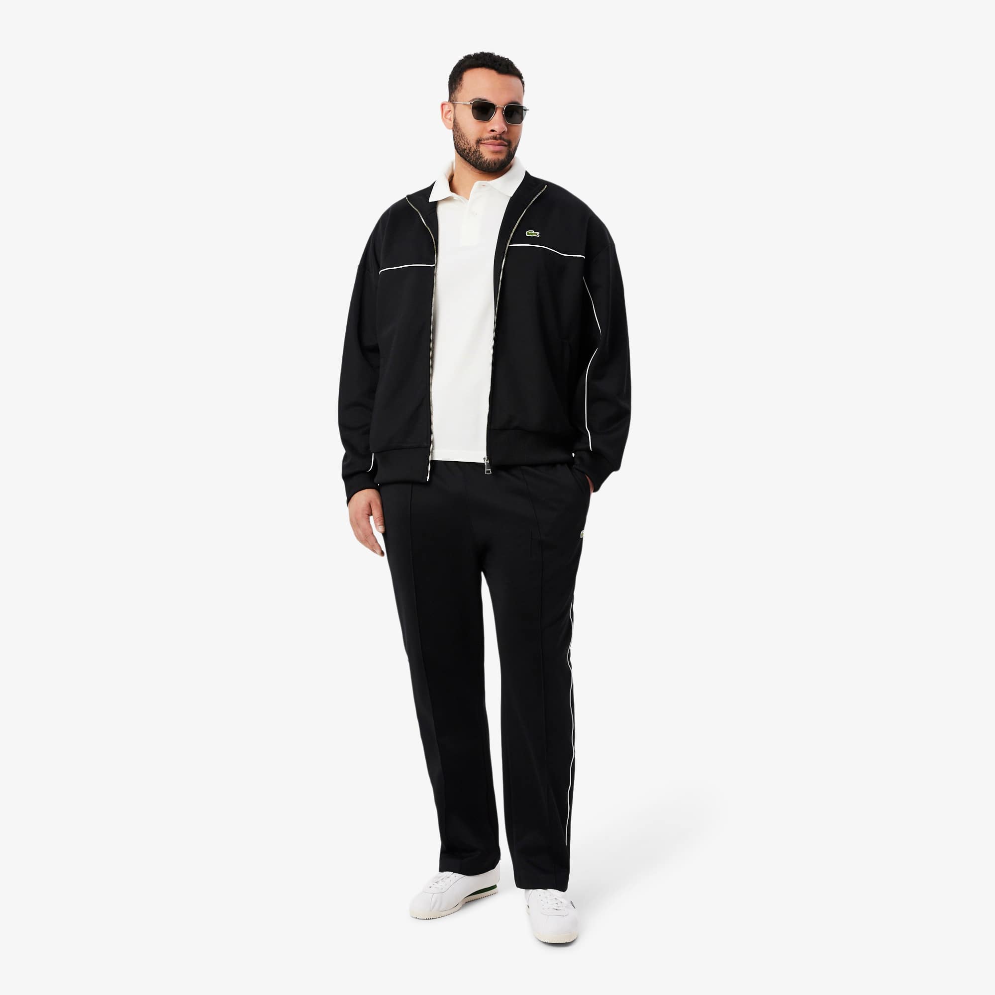 Regular Fit Logo Stripe Polo - White