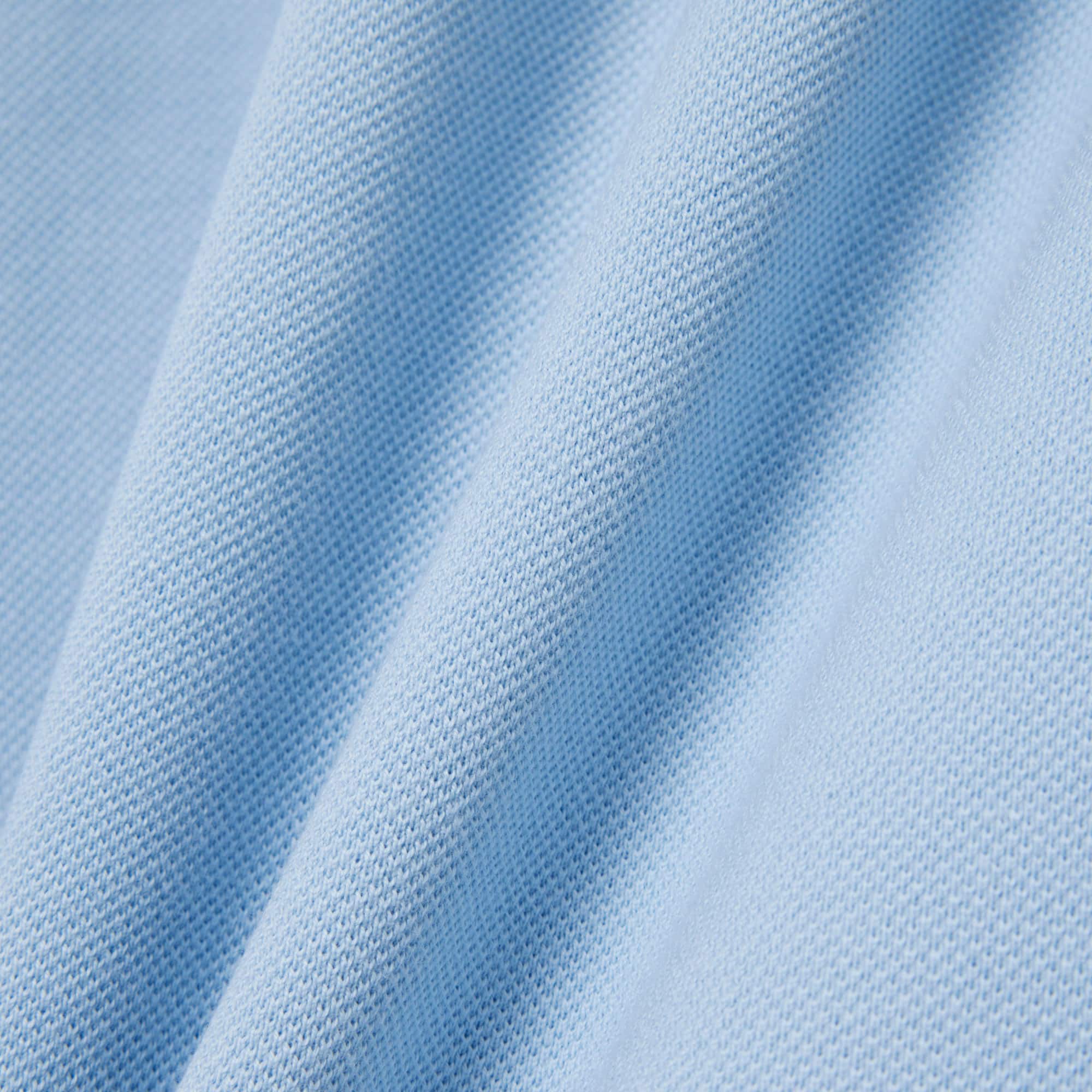 Classic Fit Contrast Rib Polo - Bleu Clair / Marron