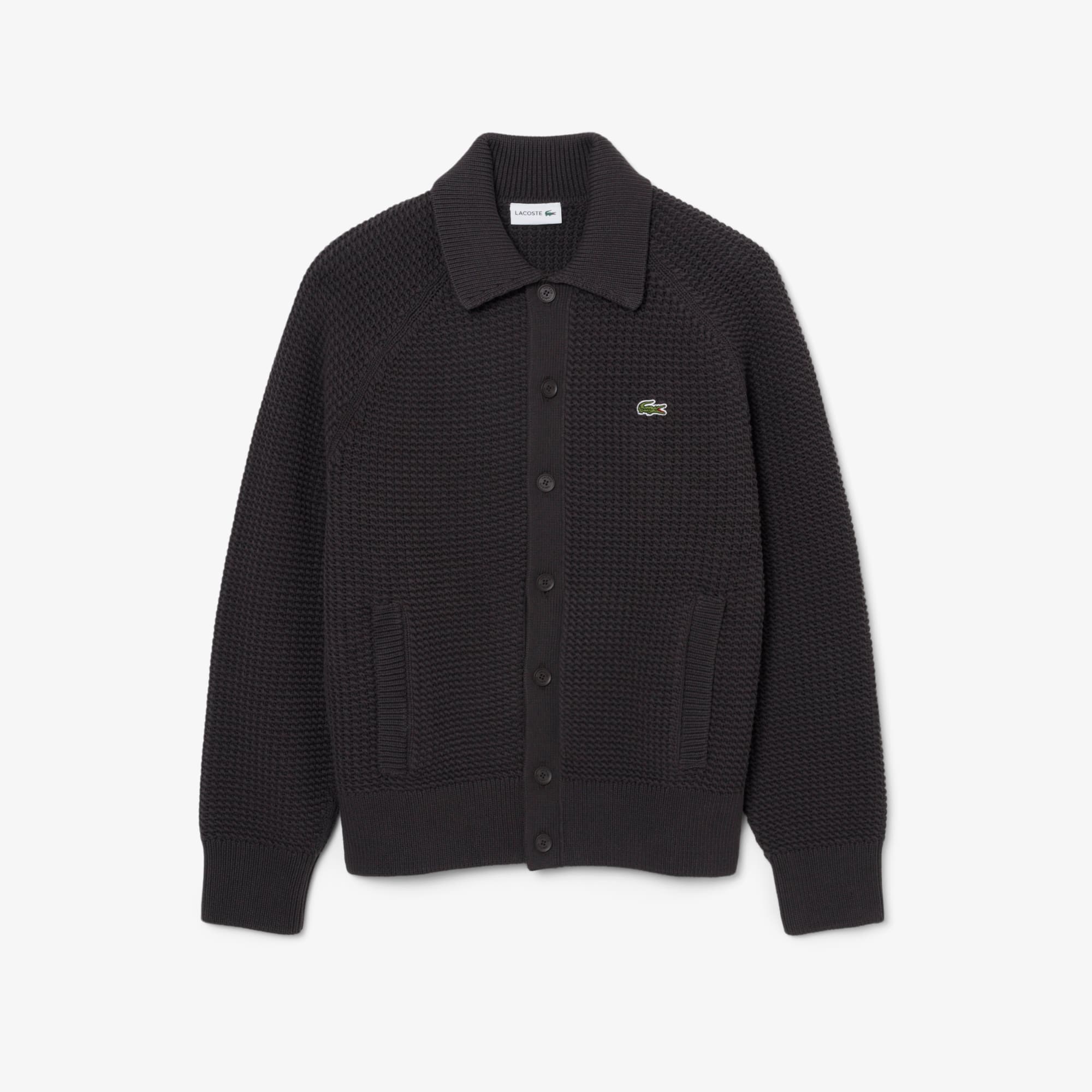 Chunky Knit Textured Jacket - Brown