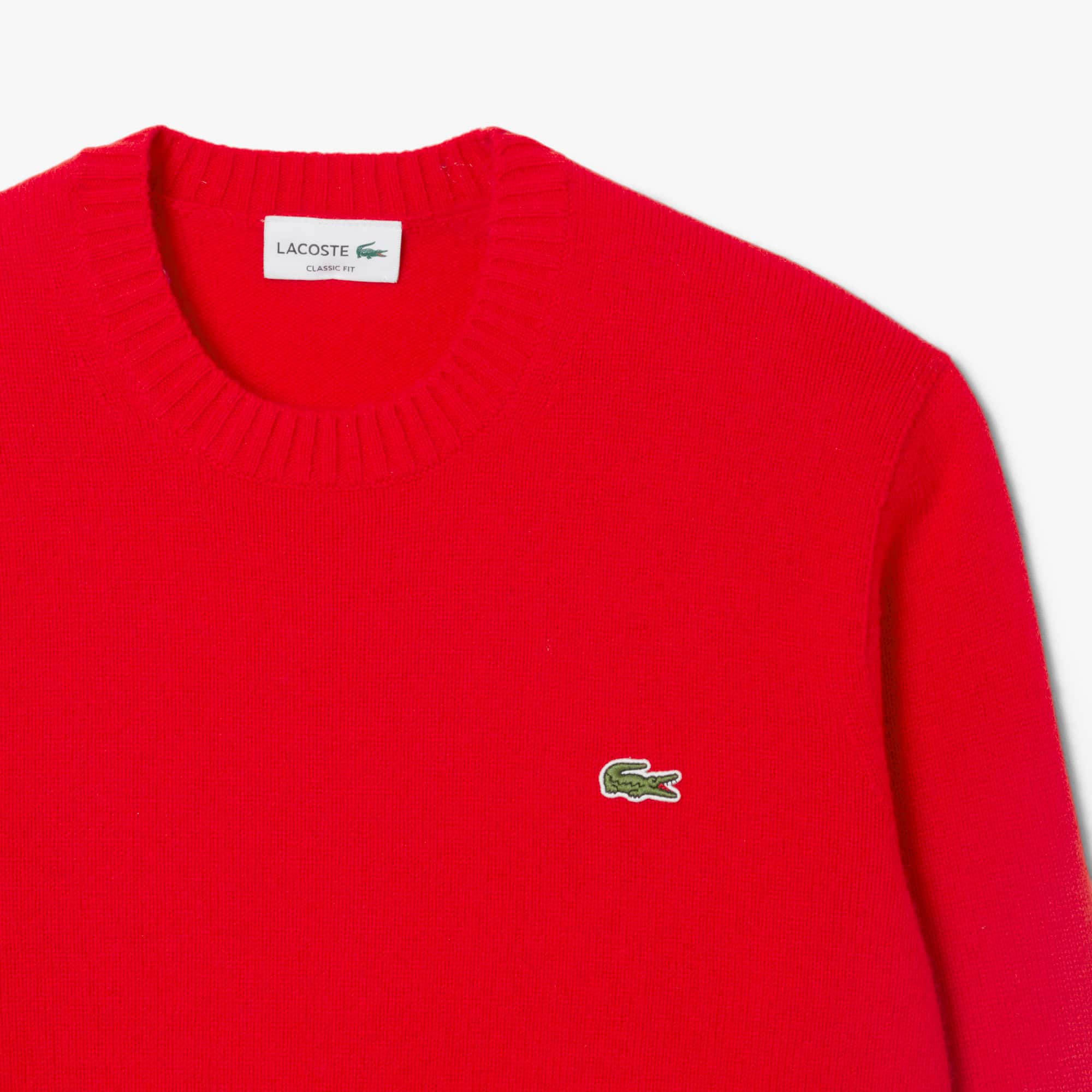 Men's 3D Knit Cashmere Crew Neck Sweater - Red
