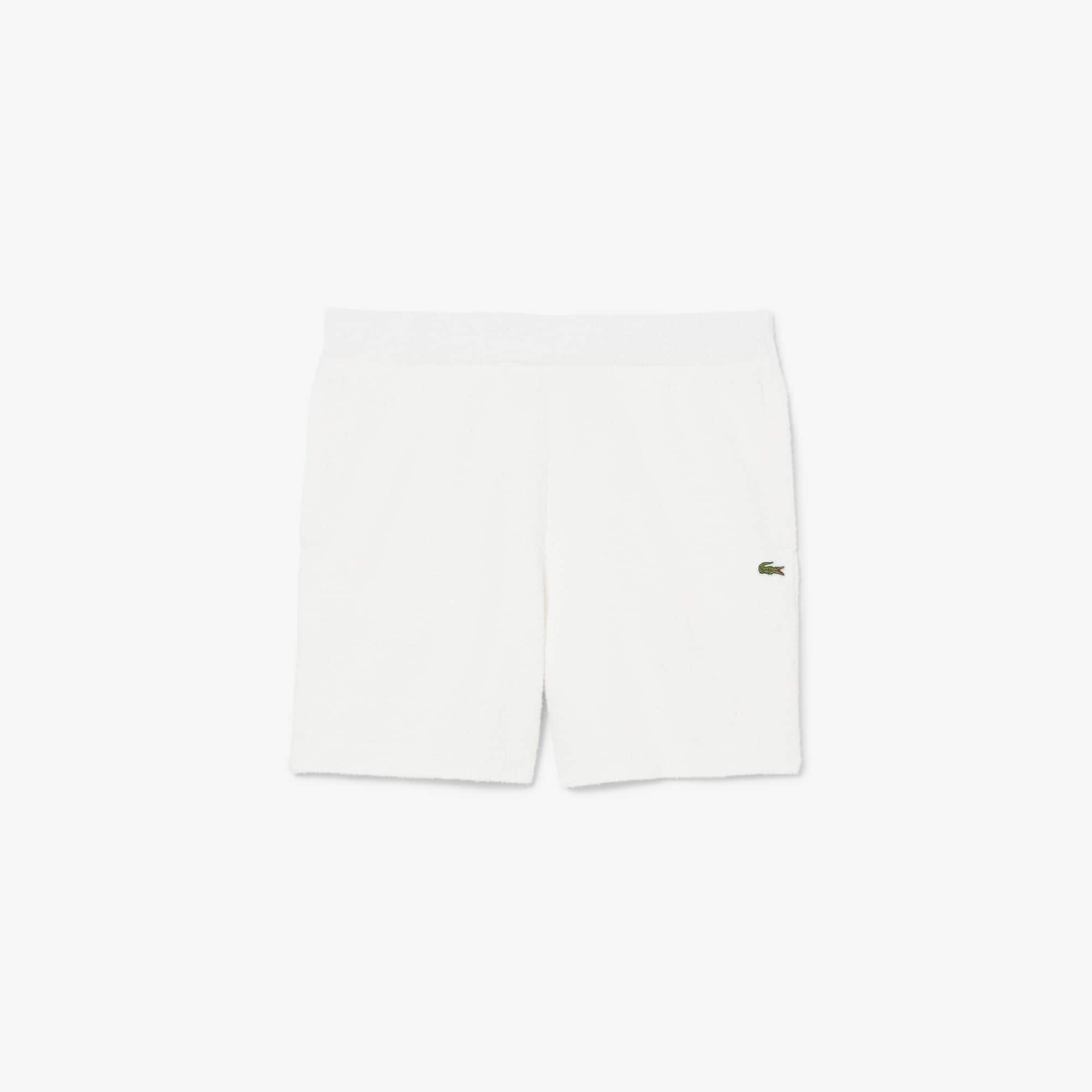 Bouclé Knit Shorts - White