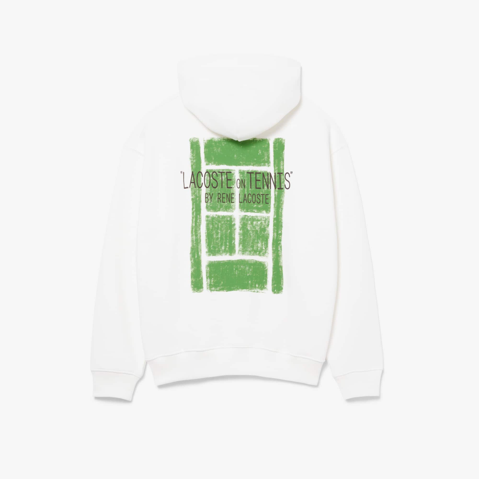 Multi Print Fleece Hoodie - White
