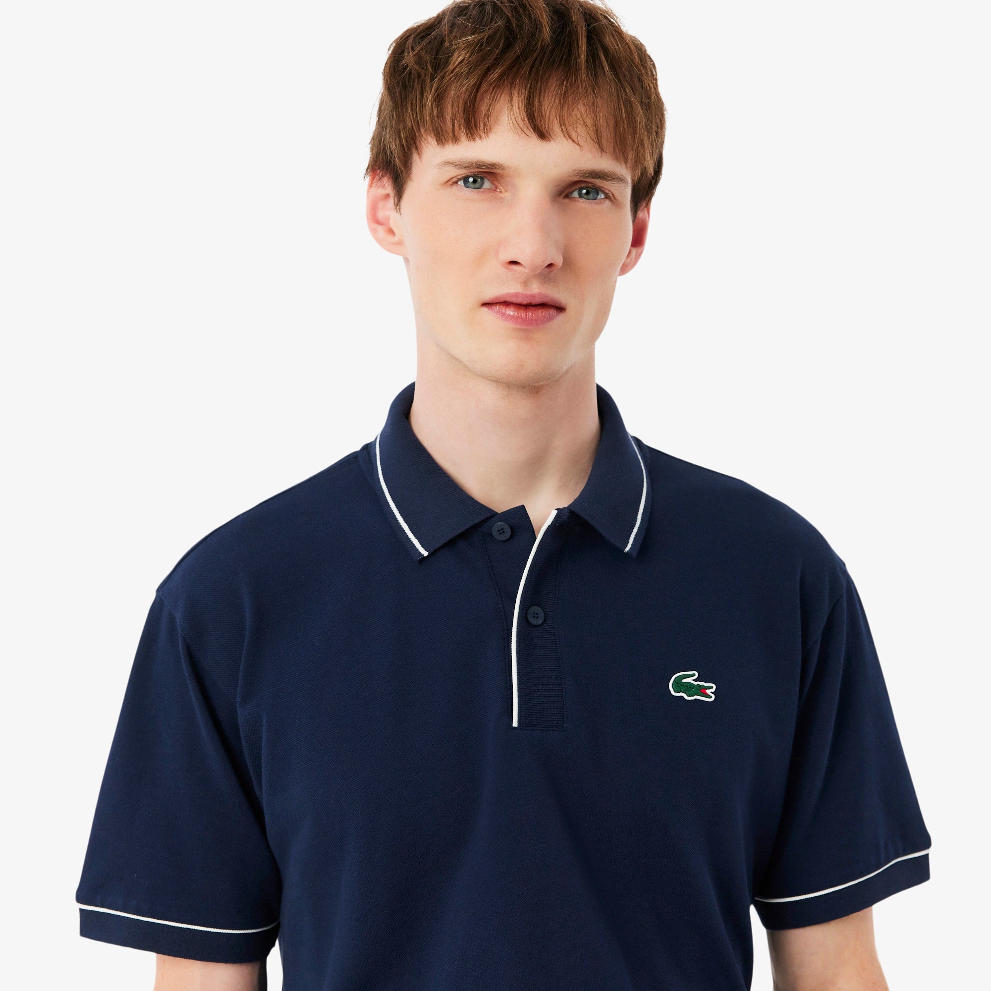 Heat Regulating Mini Piqué Golf Polo - Navy Blue