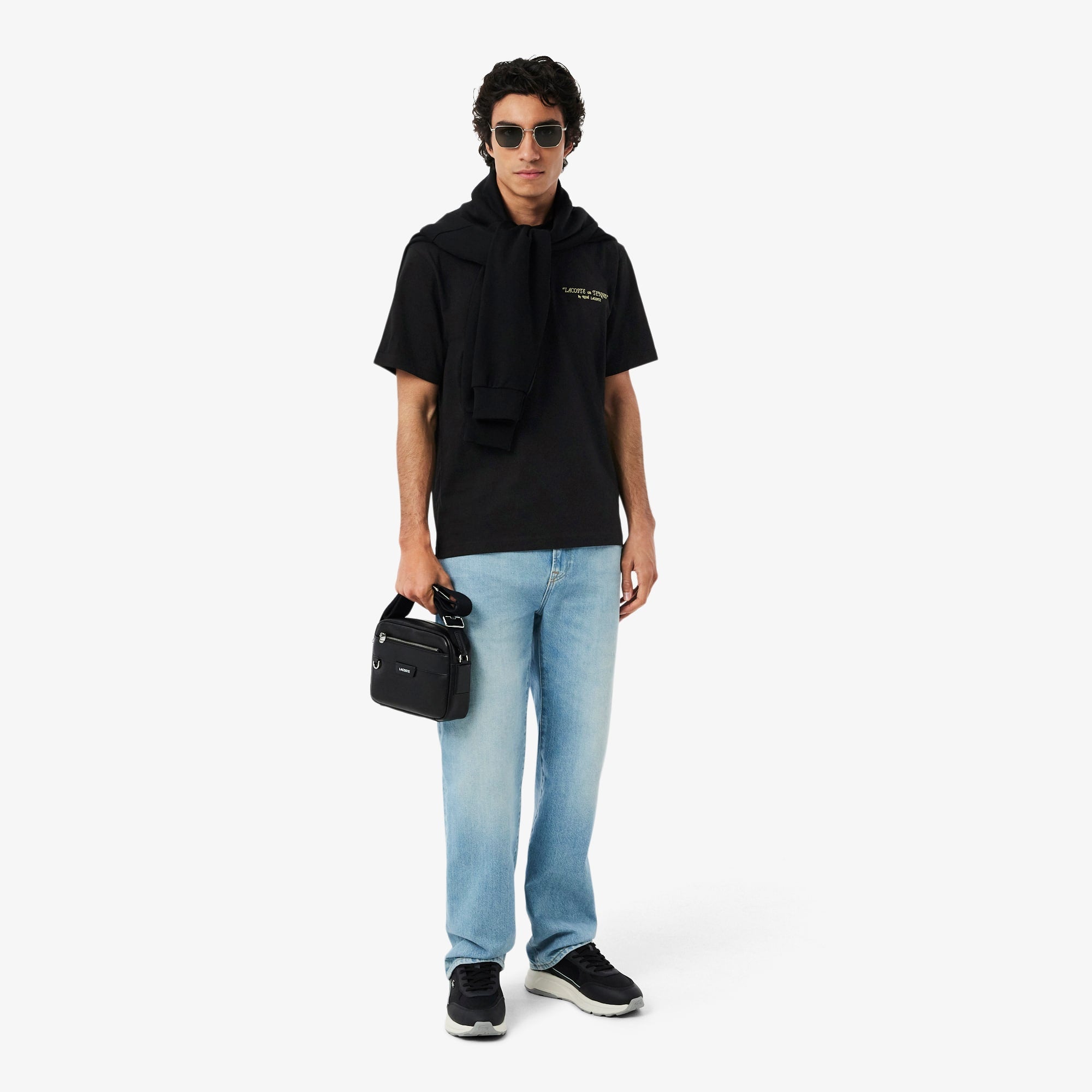Embroidered Cotton T-Shirt - Black