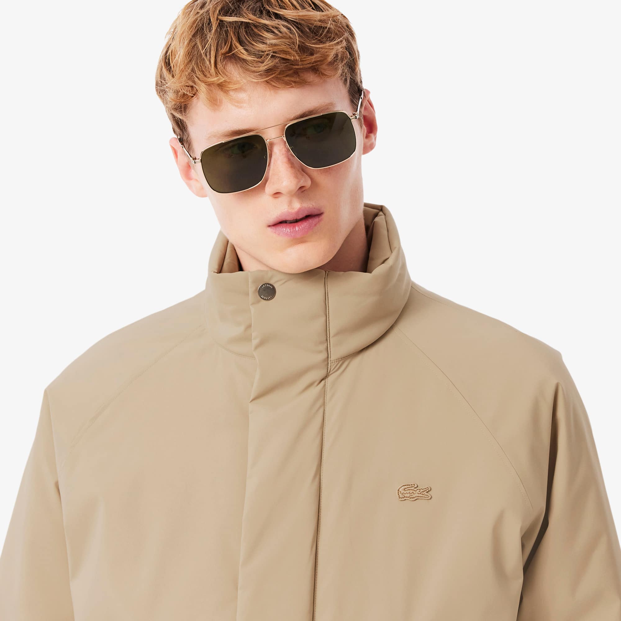 Men's Water-Repellent Puffer Jacket - Beige
