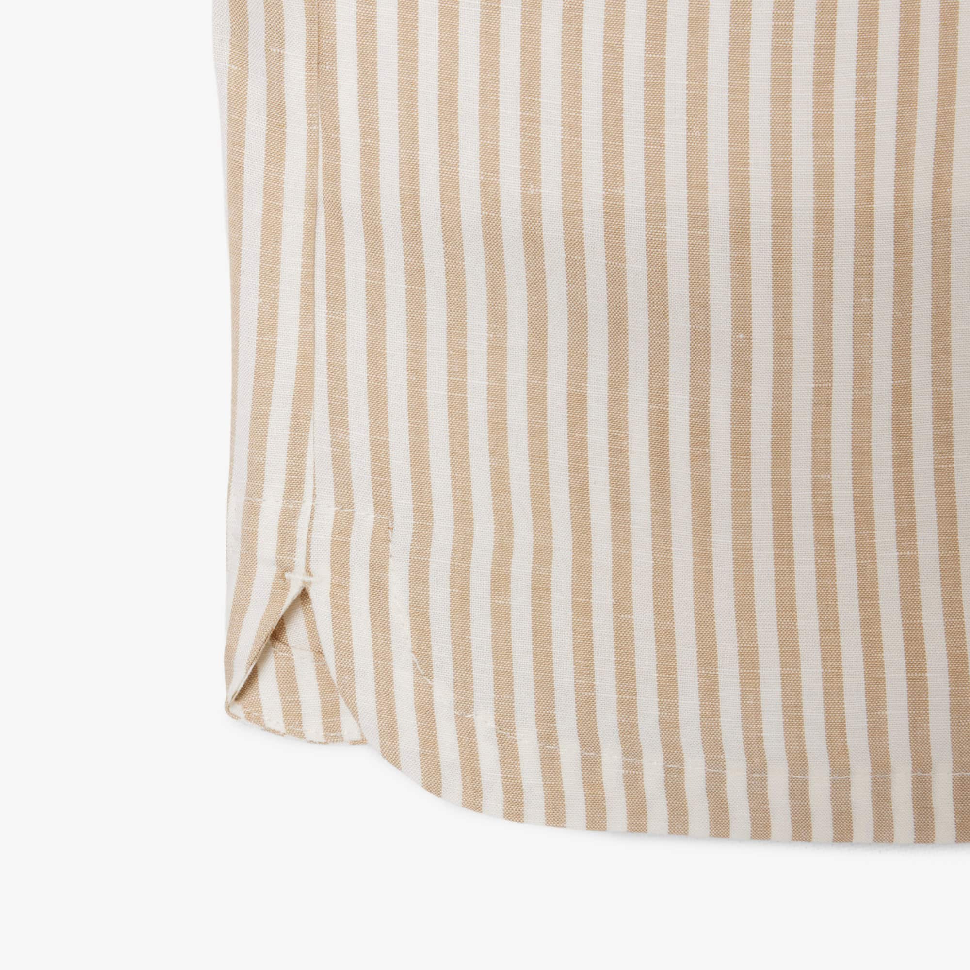 Oversized Linen Blend Shorts - Beige / Blanc