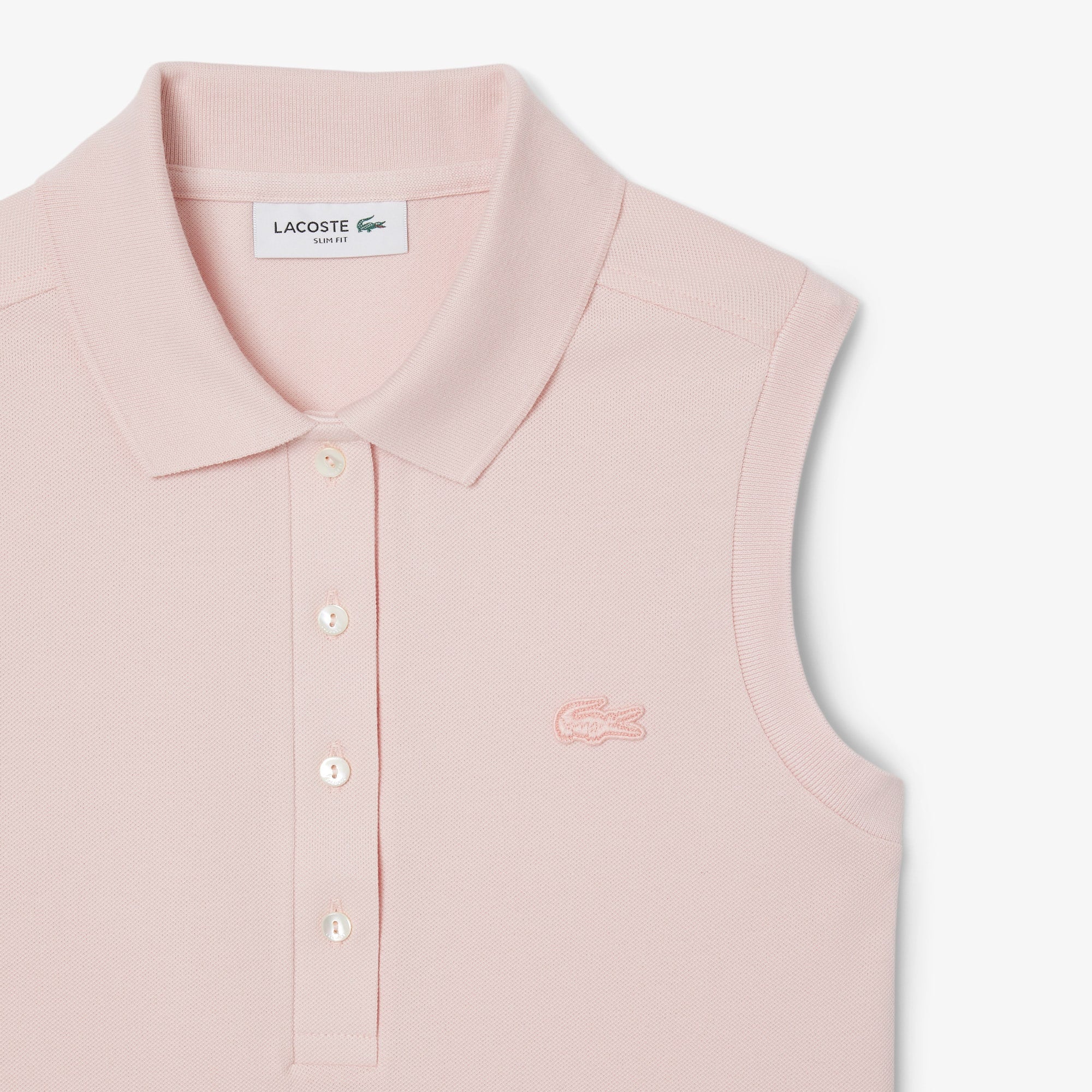 Women's Slim Fit L.12.D Sleeveless Stretch Polo - Light Pink