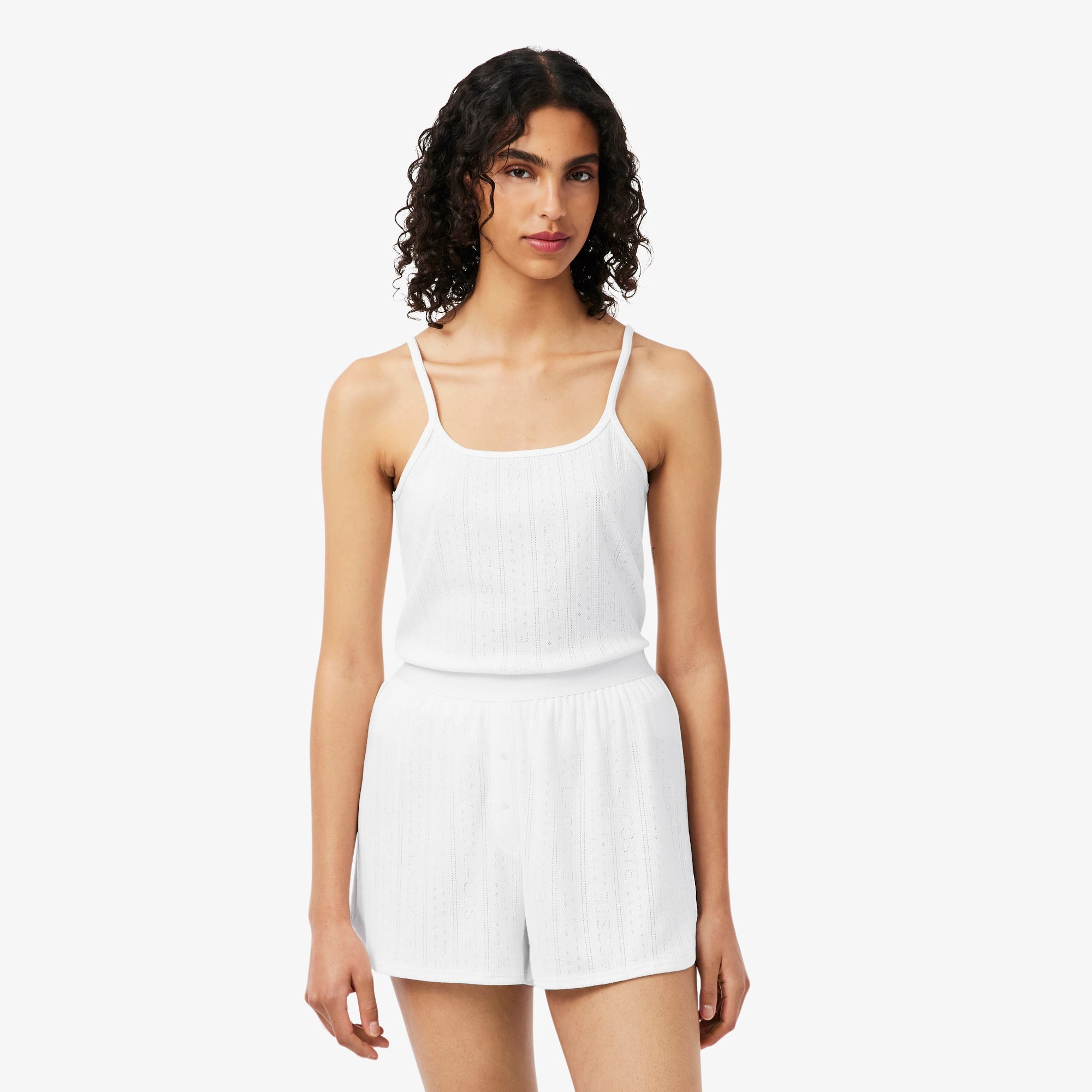 Pointelle Pajama Set - White