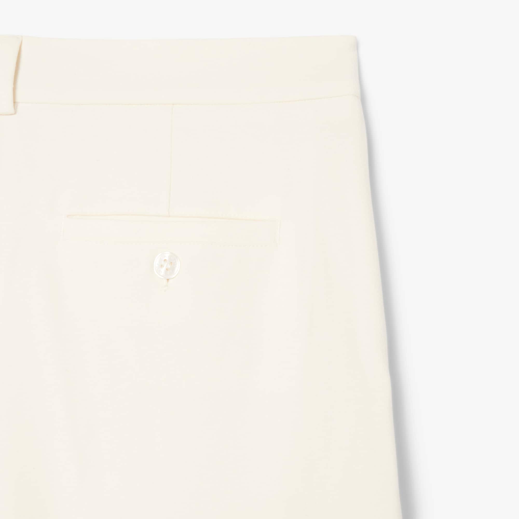 Women's Oversized Pleated Flannel Pants - Cream