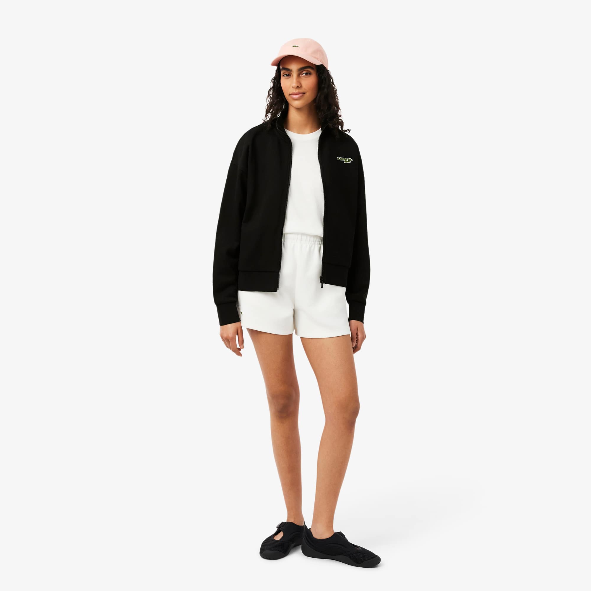 Relaxed Fit Zipped Badge Sweatshirt - Black