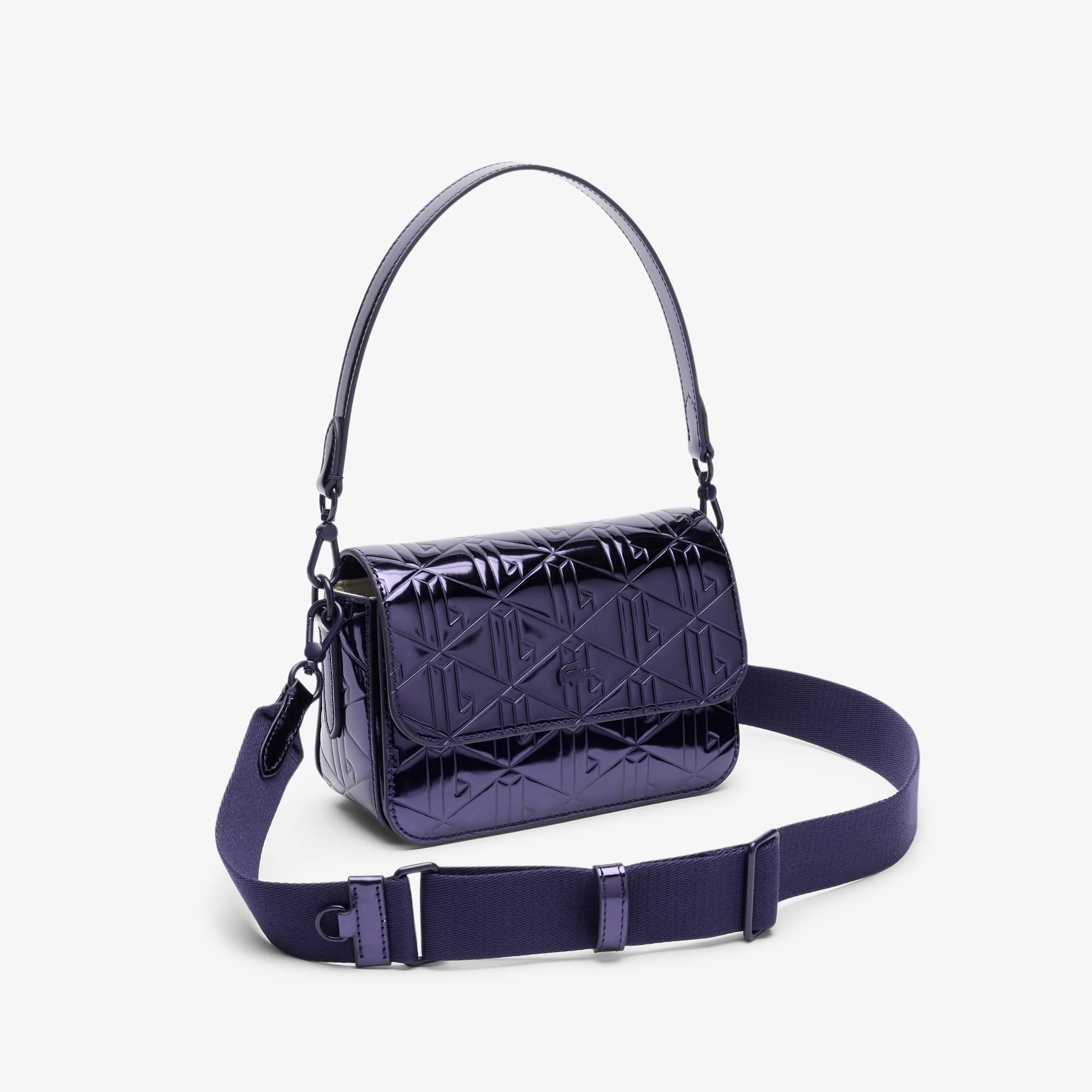 Metallic Shoulder Bag - SHINY DARK BLUE