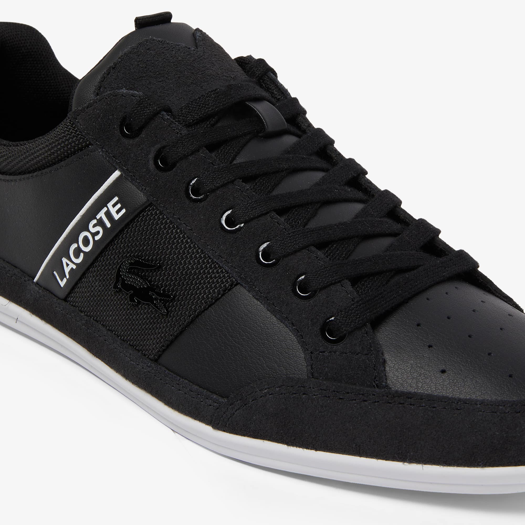 Men's Chaymon Suede Sneakers - Black & White