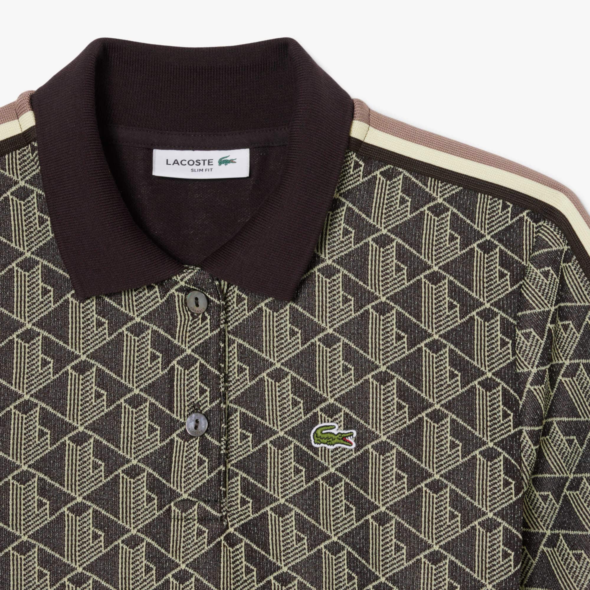 Women's Slim Fit Monogram Polo - Marron / Jaune