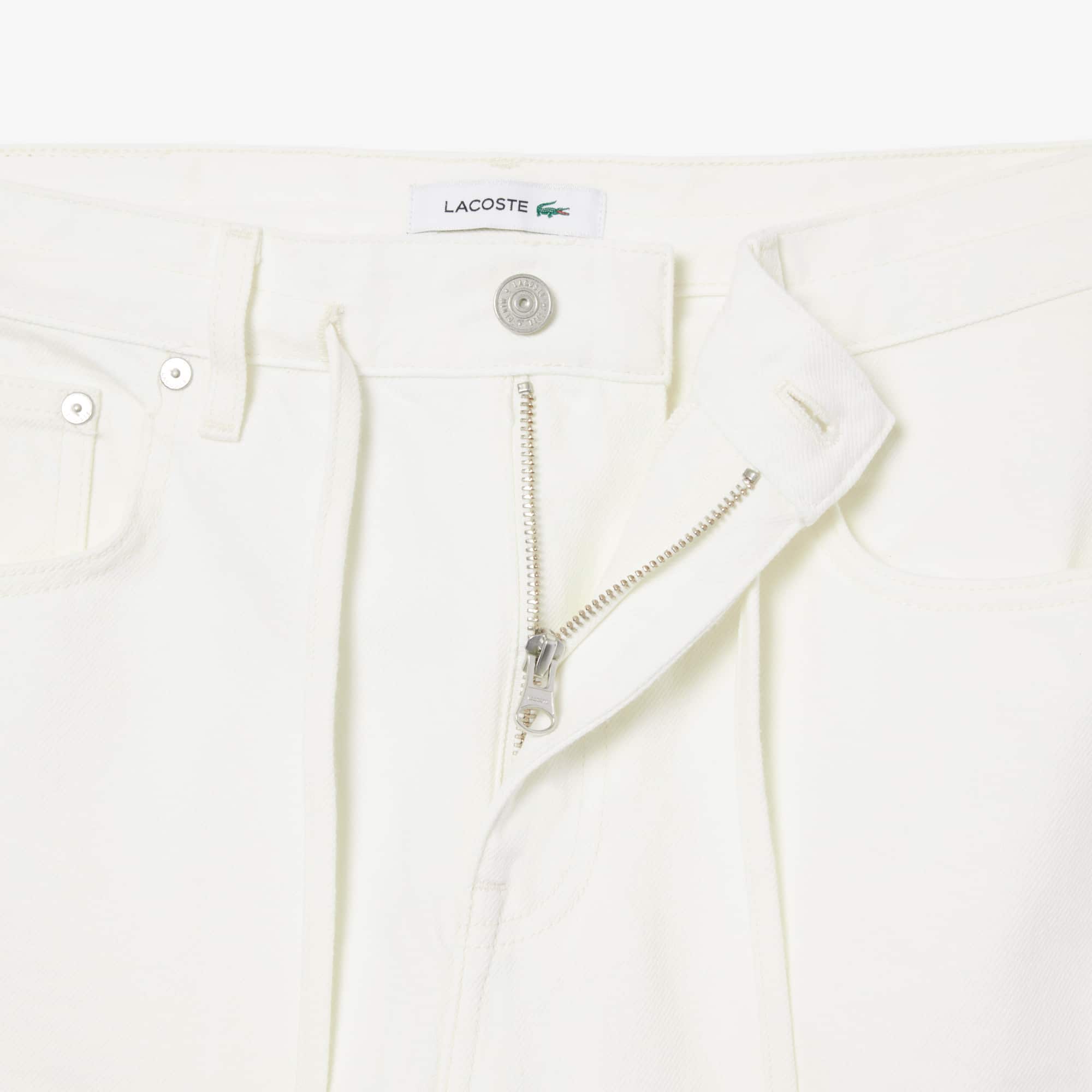 Women's Wide Leg Denim Jeans - White