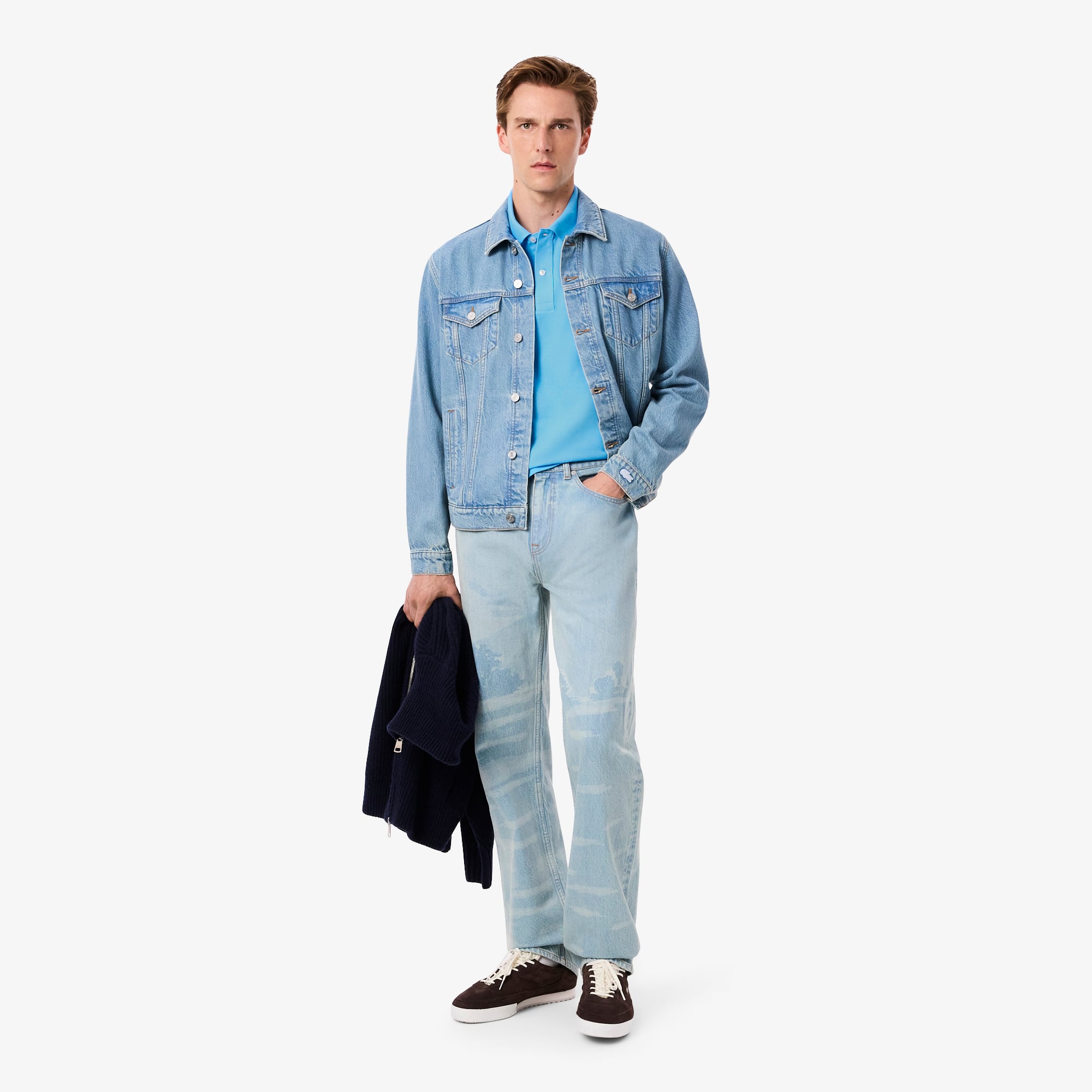 Men's Slim Fit Piqué Polo - Bonnie blue
