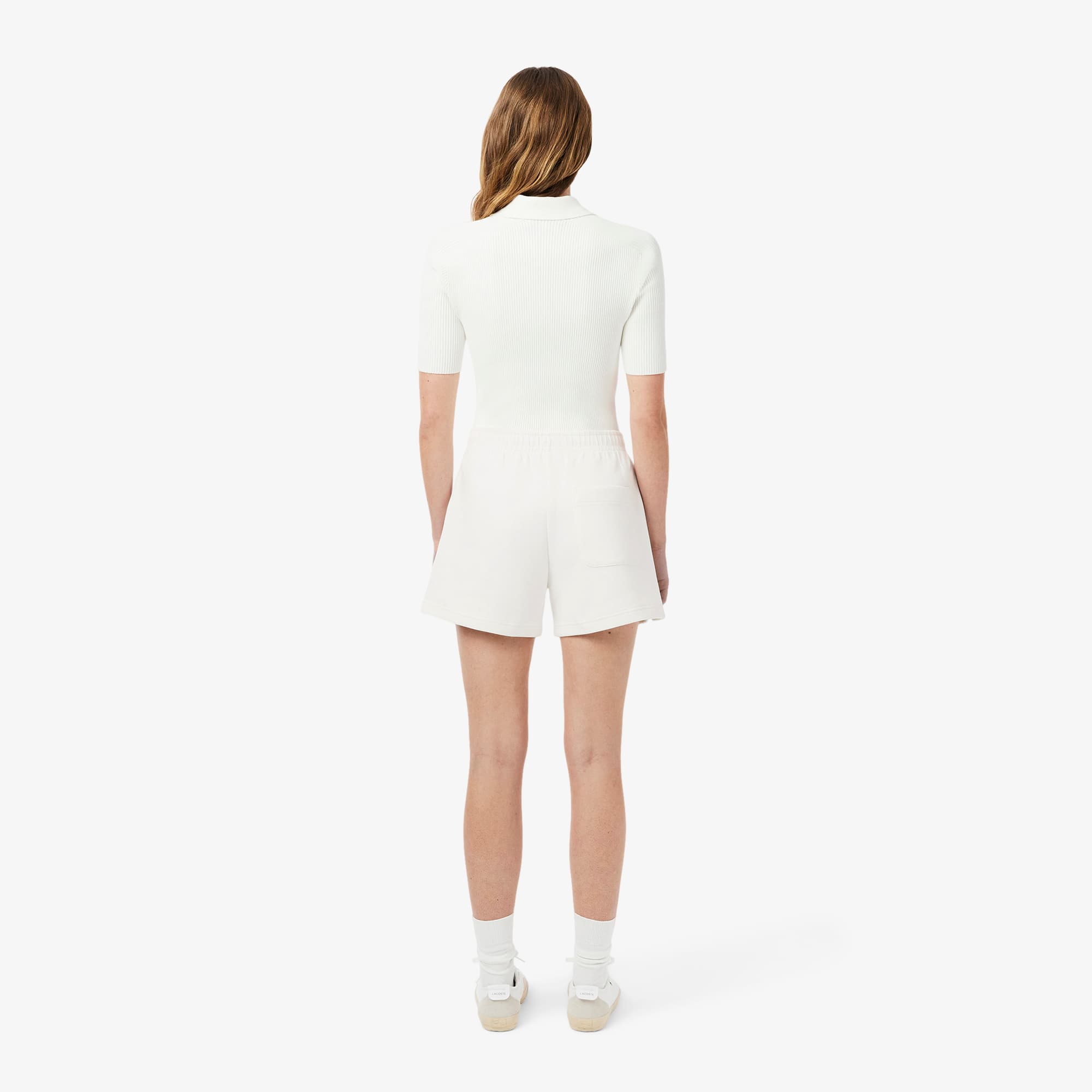Women's Double Faced Piqué Shorts - White