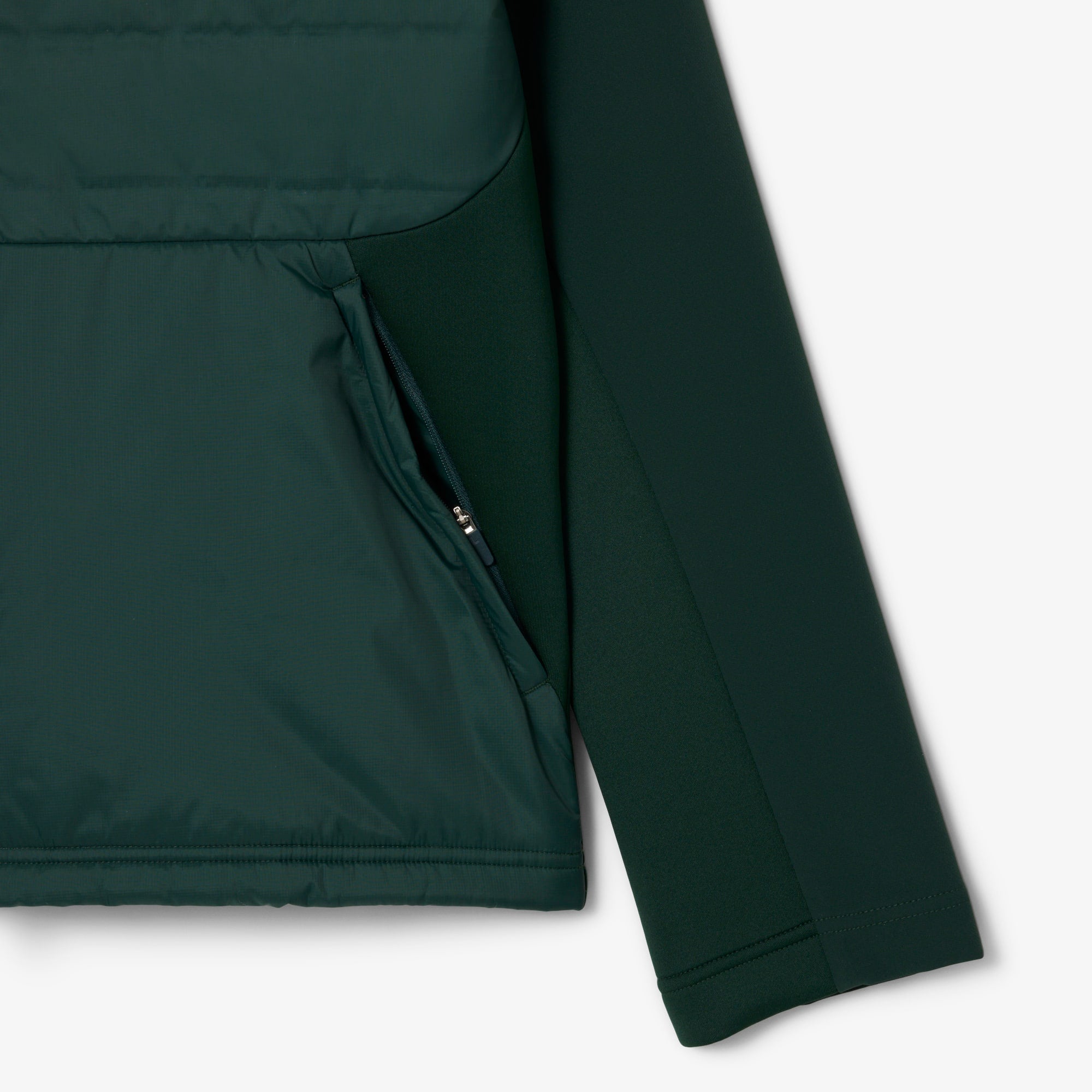 Men's High-Neck Quilted Golf Jacket - Green