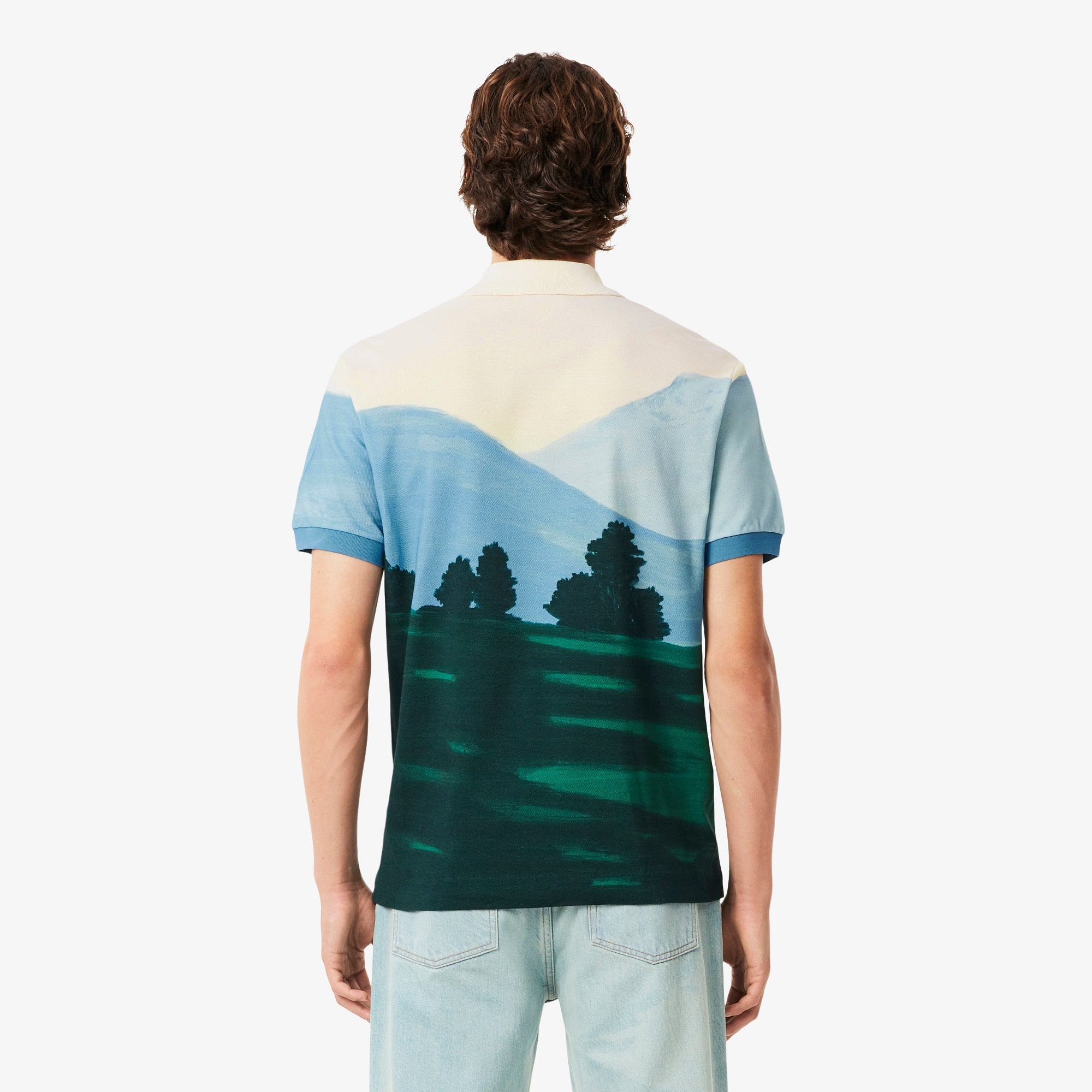 Men's Classic Fit Printed Petit Piqué Polo - Green / Yellow / Green / White / Blue / Pink