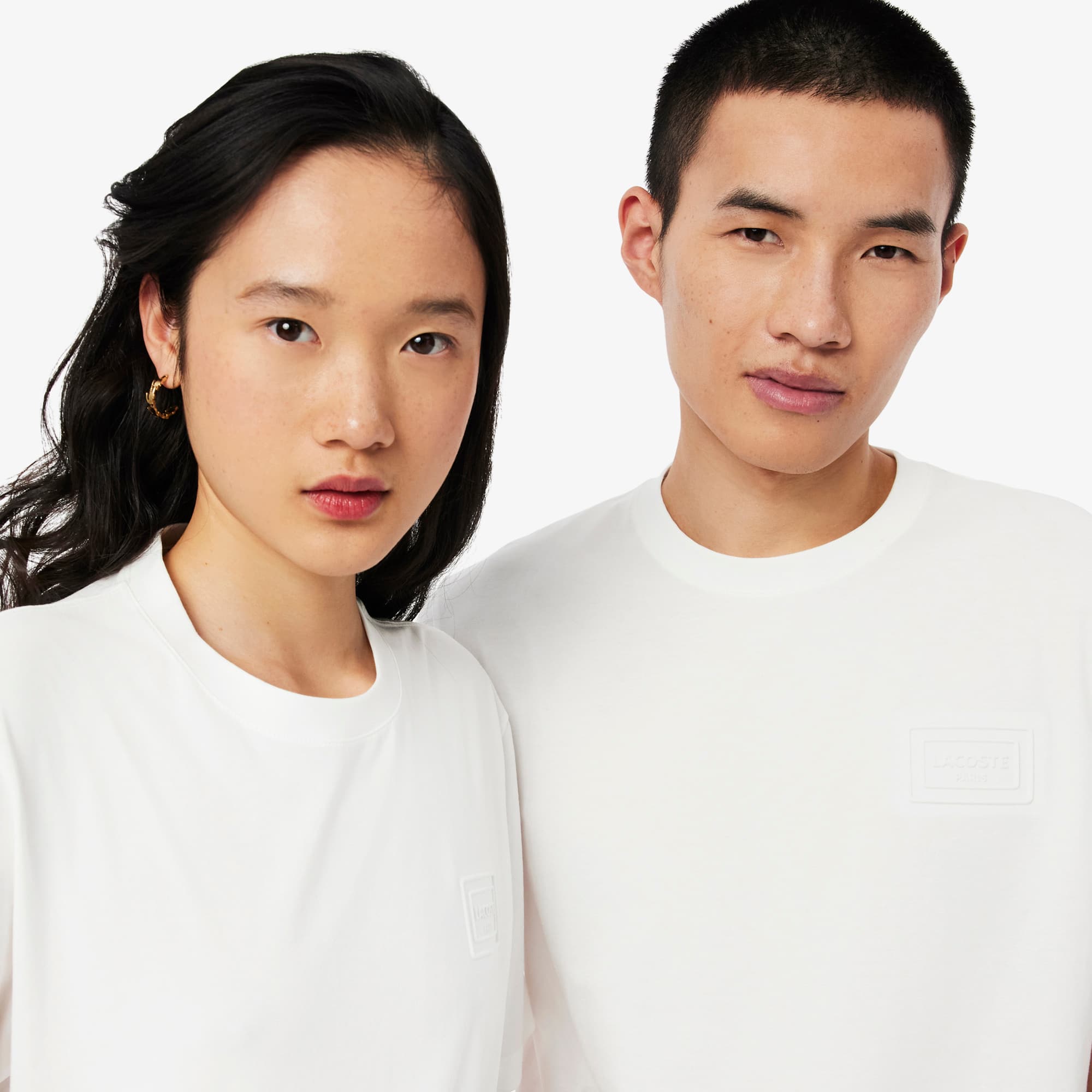Embossed Branding Jersey T-Shirt - White