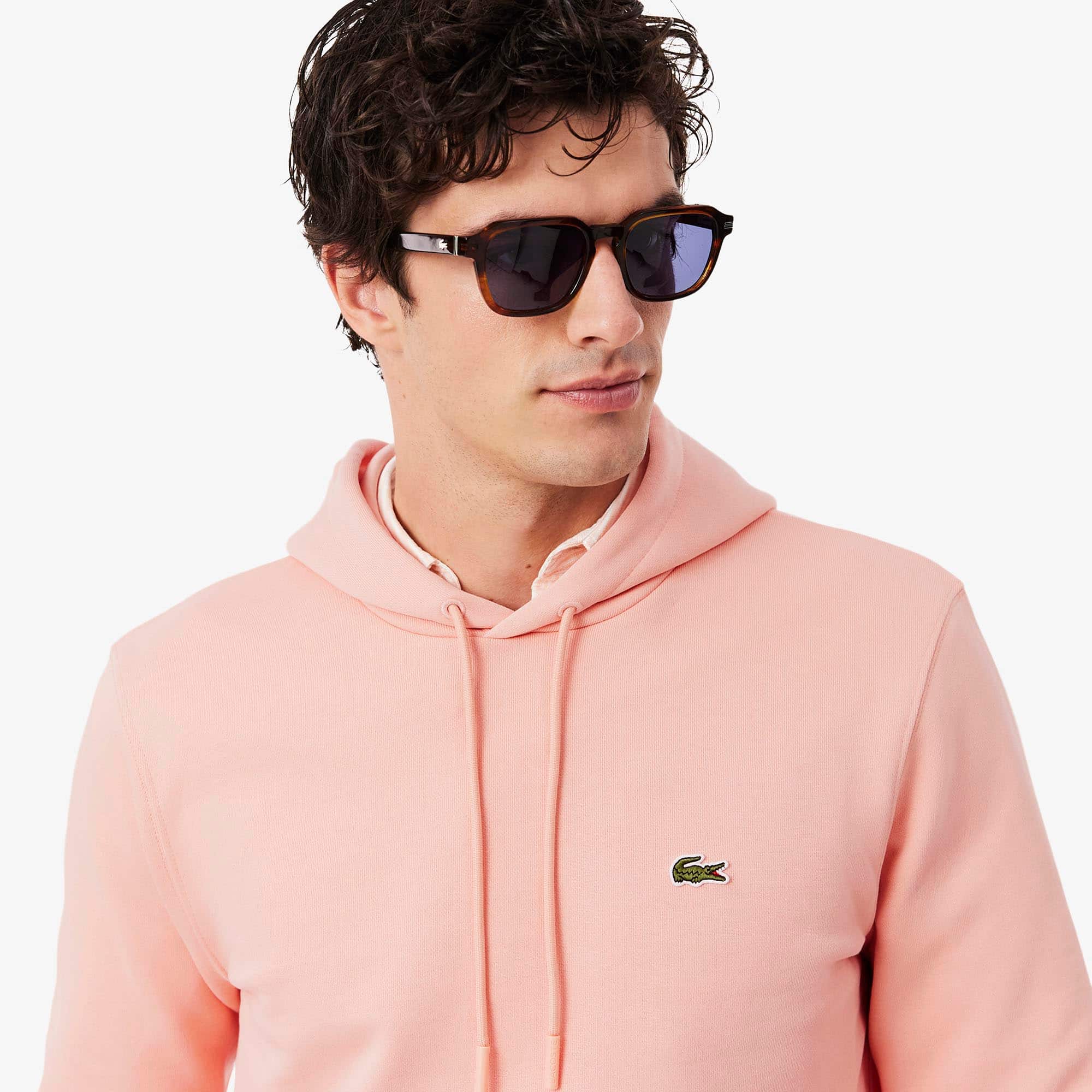 Men's Cotton Fleece Hoodie - Rose