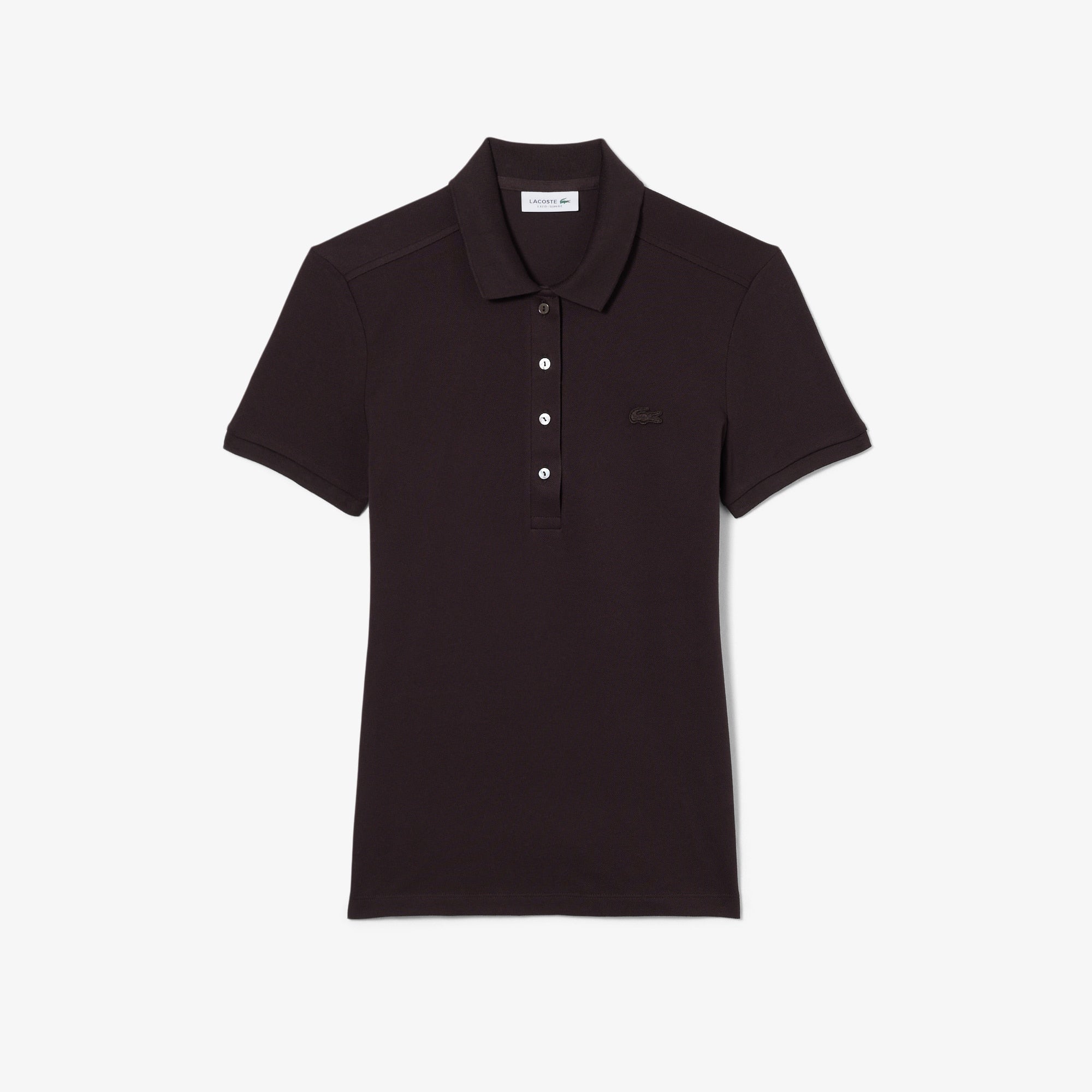 Women's L.12.D Slim Fit Stretch Mini Piqué Polo - Brown