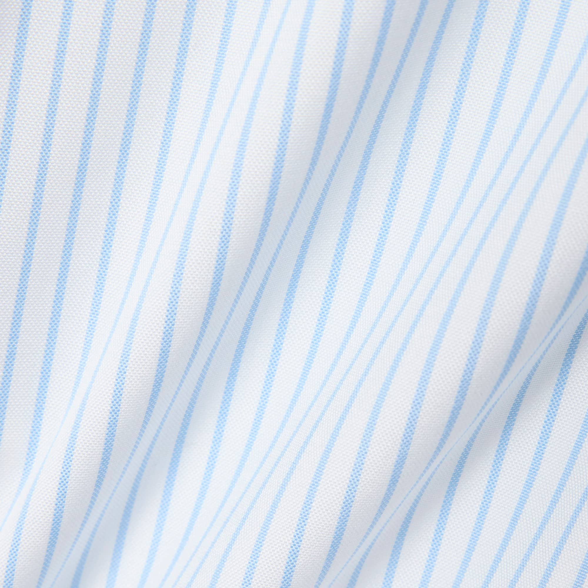 Men's Regular Fit Striped Pinpoint Shirt - White / Light Blue