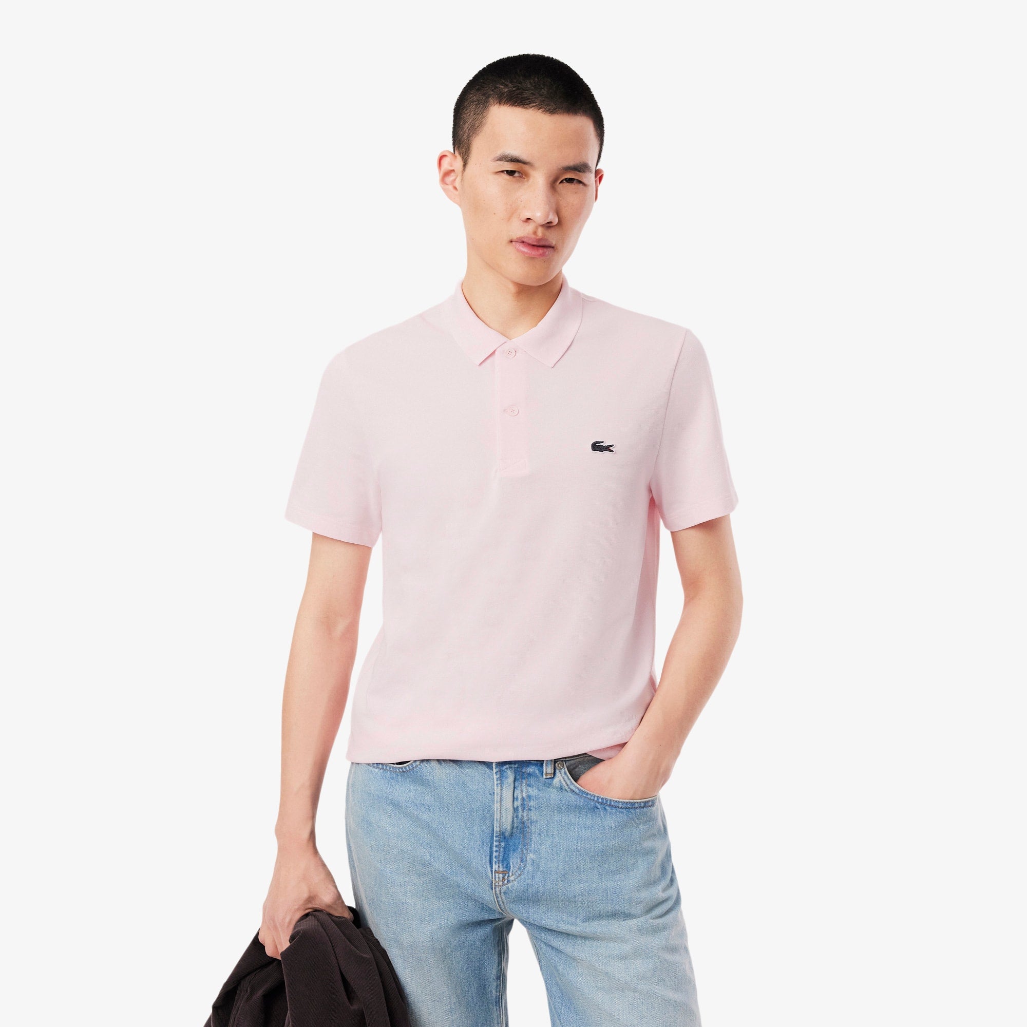 Men's Regular Fit Cotton Blend Polo - Light Pink