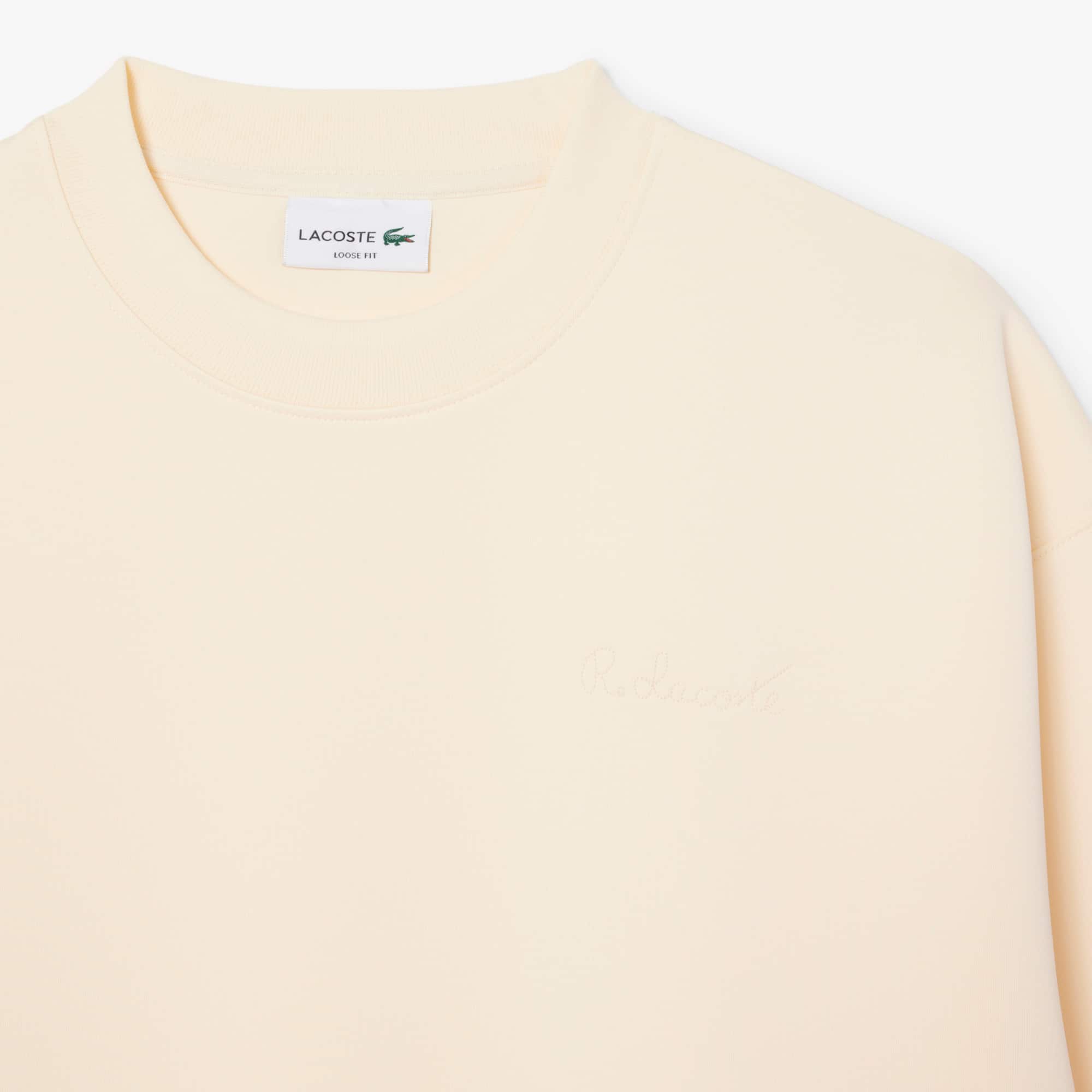Loose Fit Embroidered Sweatshirt - Beige