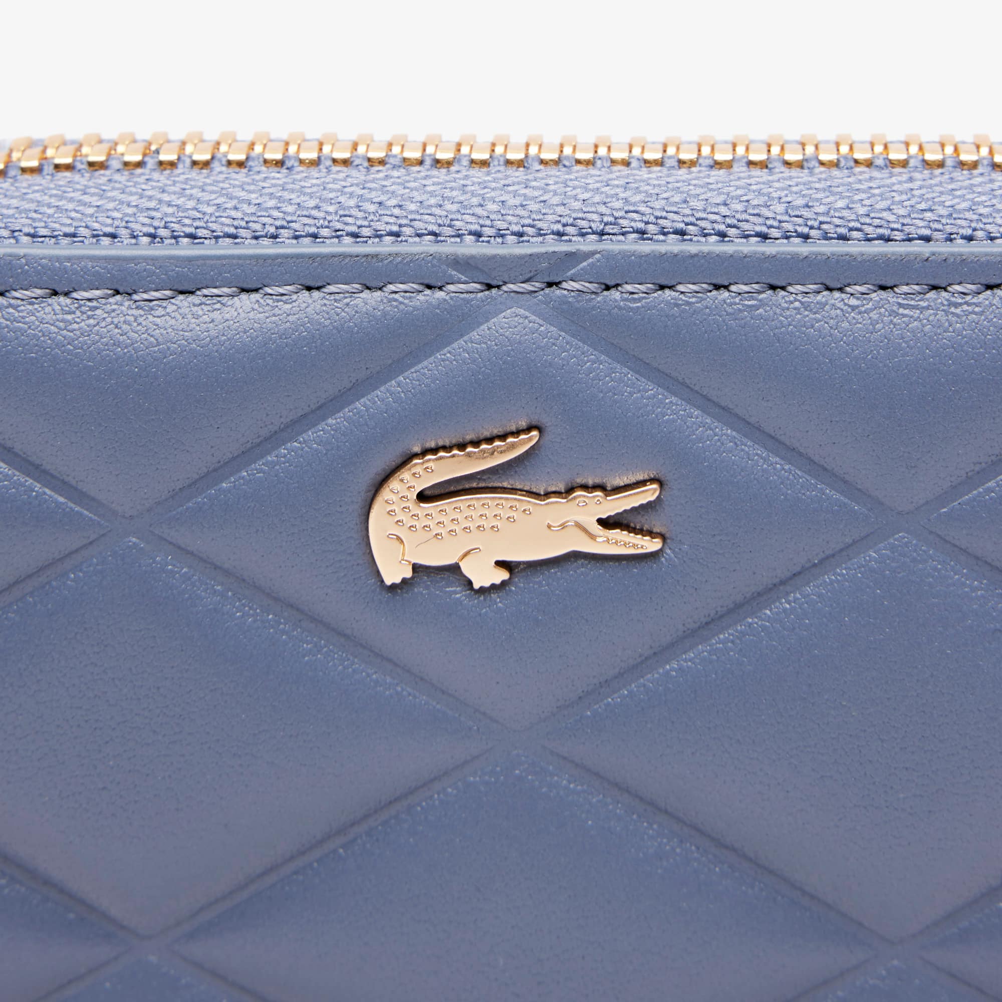 Small Crocodelle Leather Coin Purse - FOLKSTONE GRAY