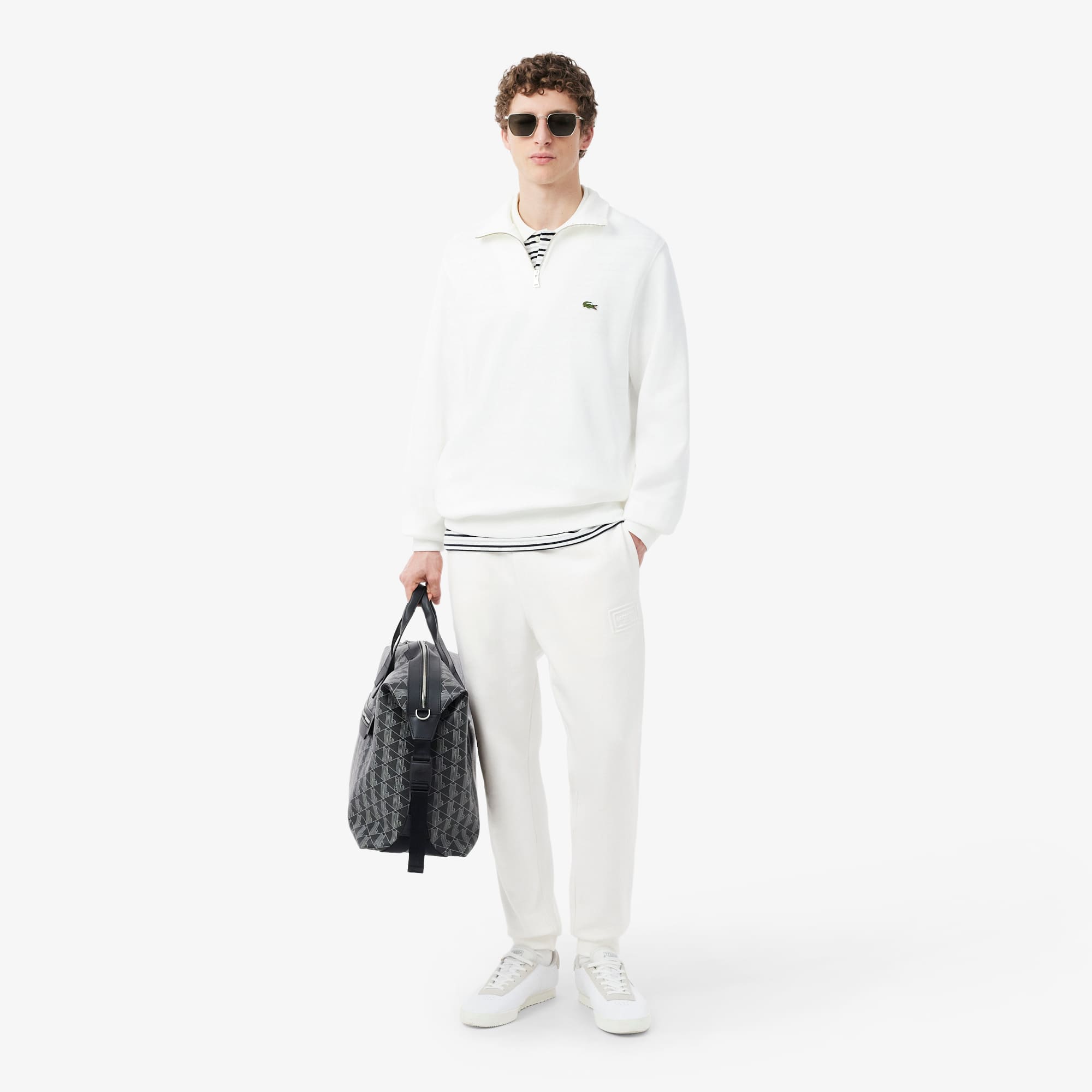 Embossed Branding Sweatpants - White