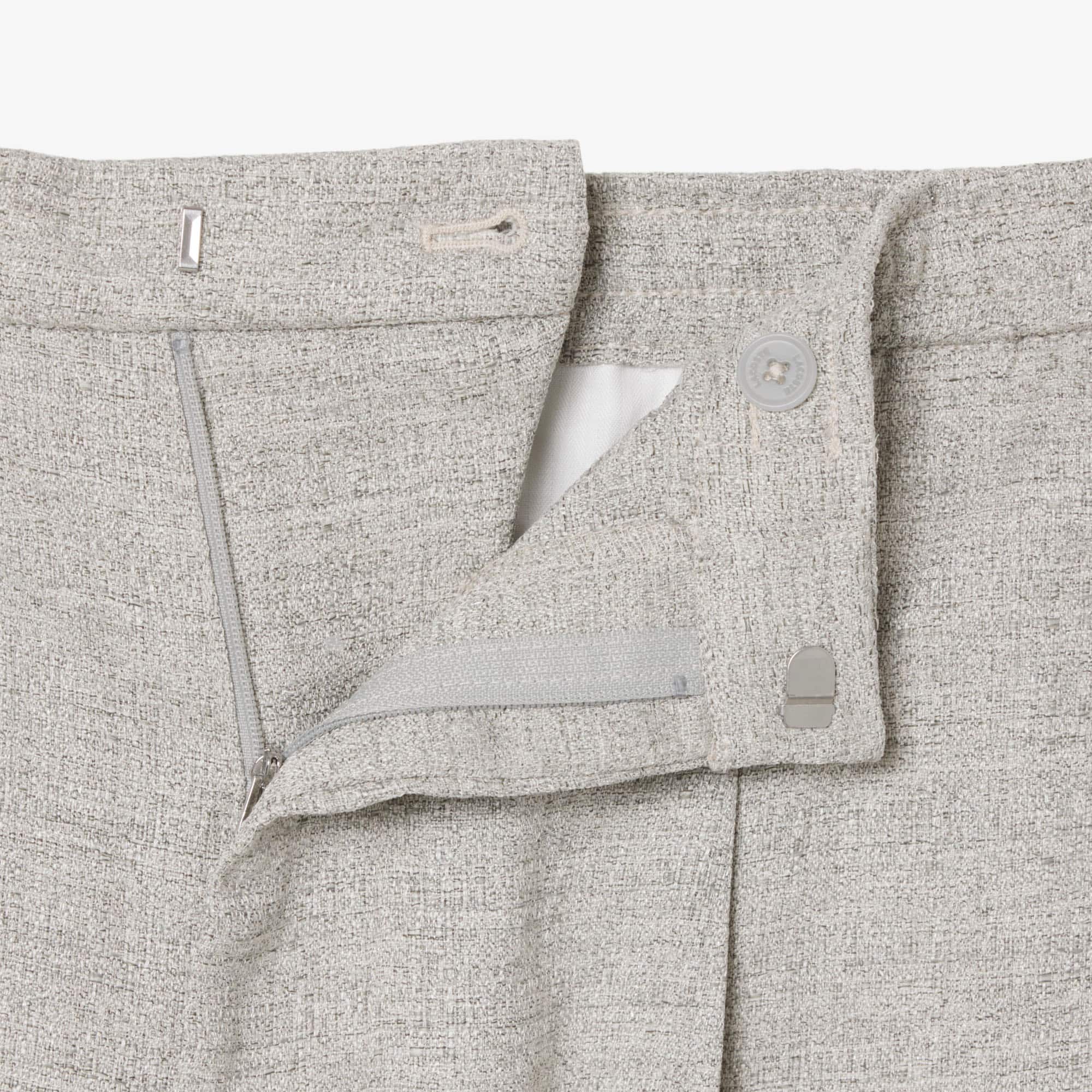 Relaxed Fit Slub Weave Pants - Grey