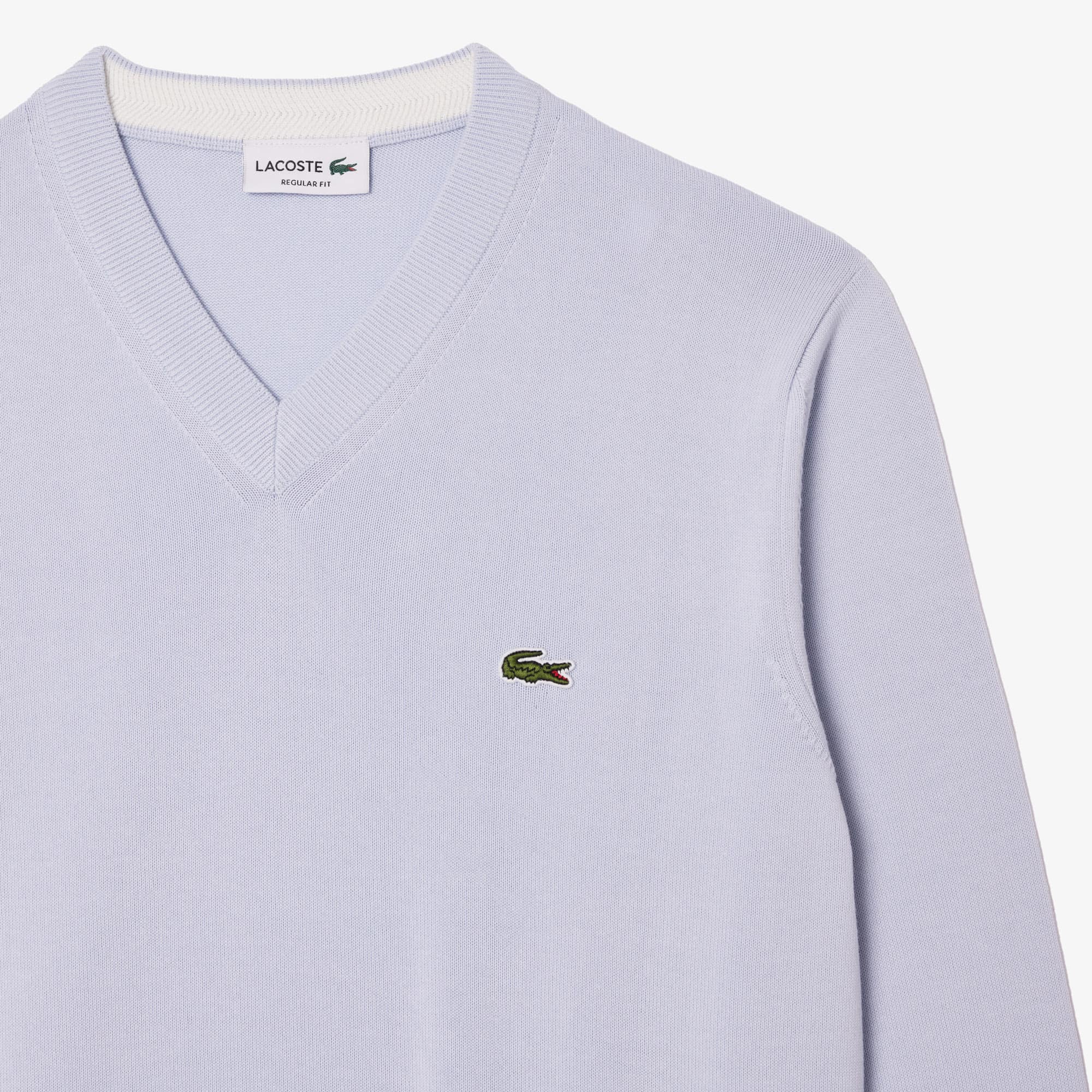 Men's Cotton V-Neck Sweater - Phoenix blue