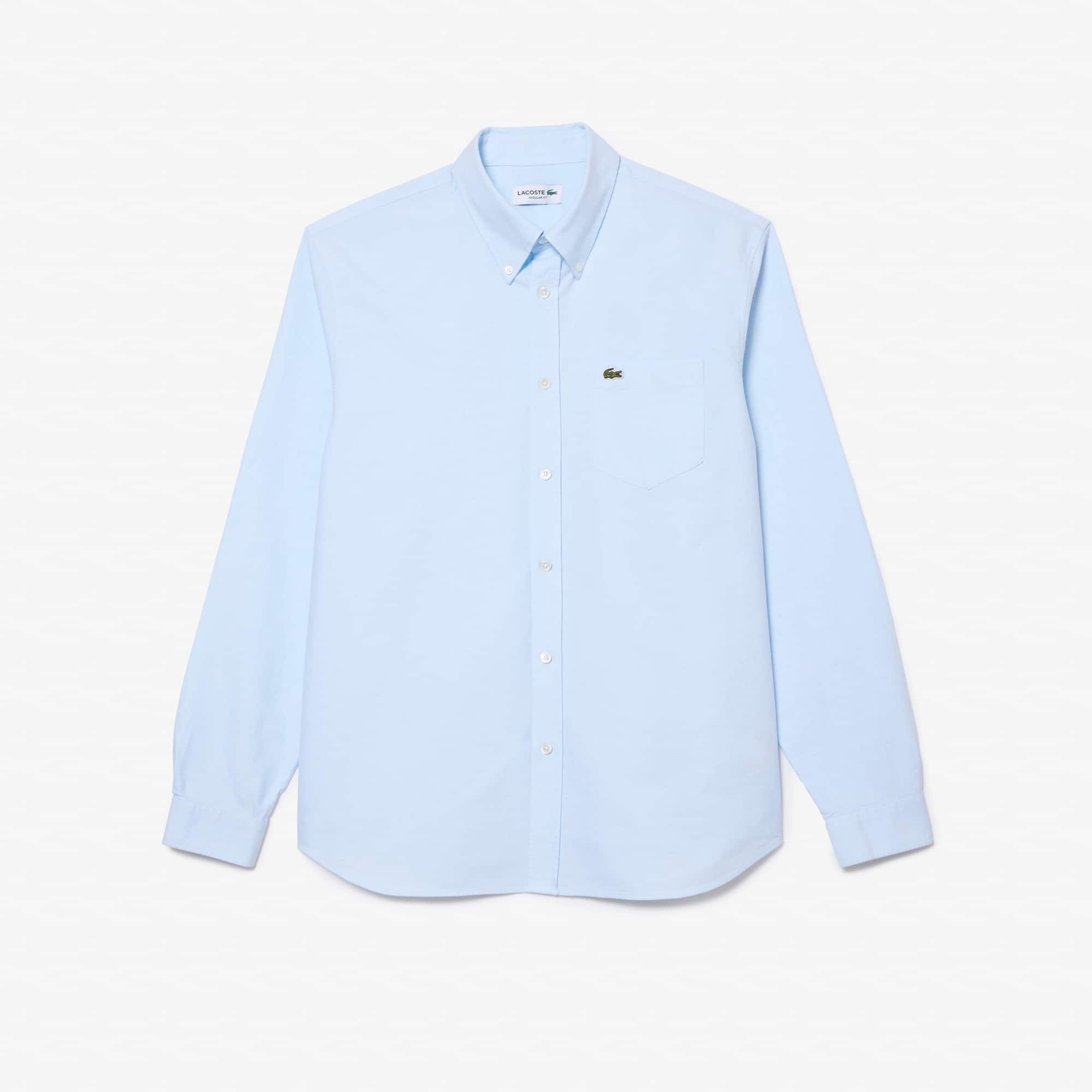 Men's Regular Fit Oxford Shirt - White / Blue