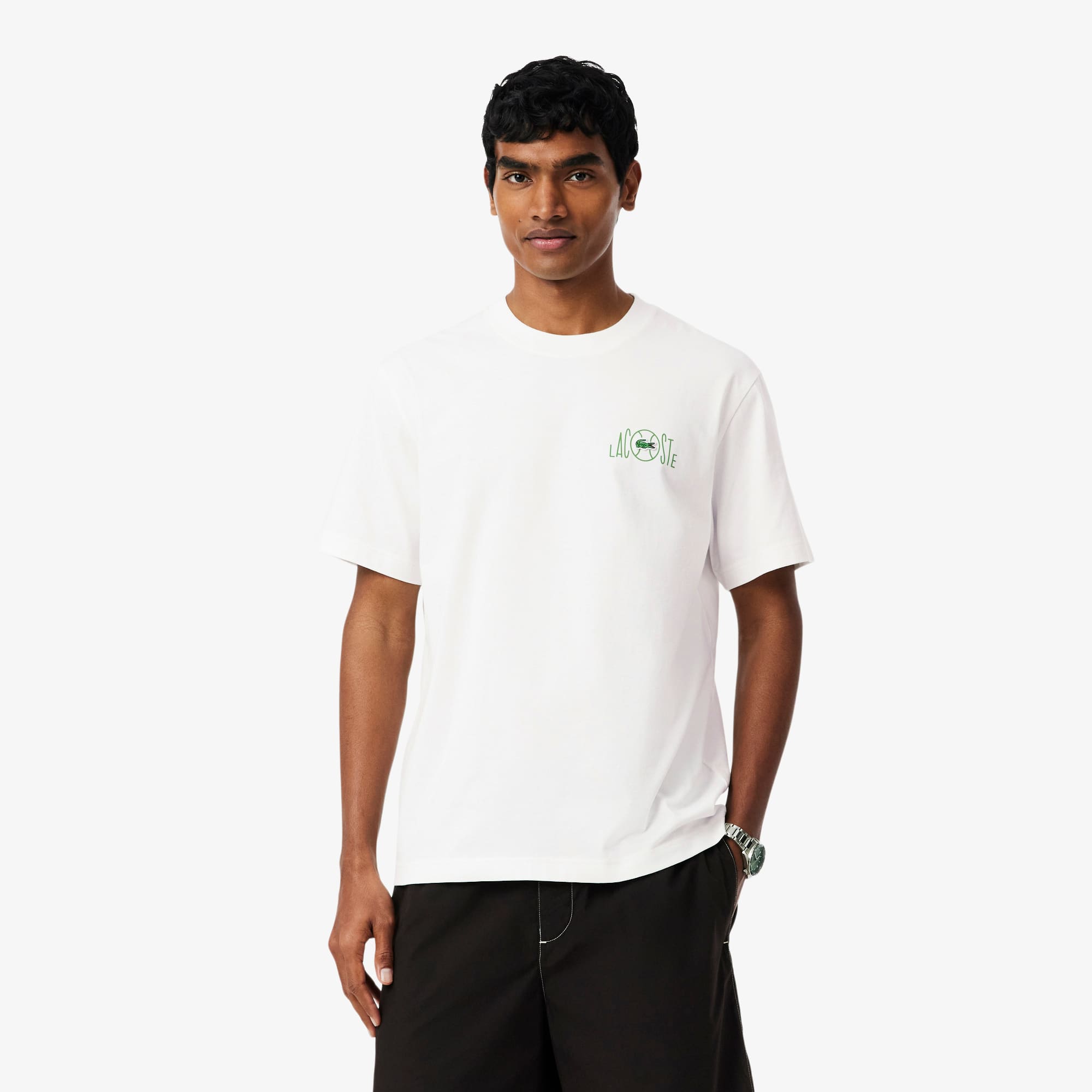 Printed Cotton T-Shirt - White