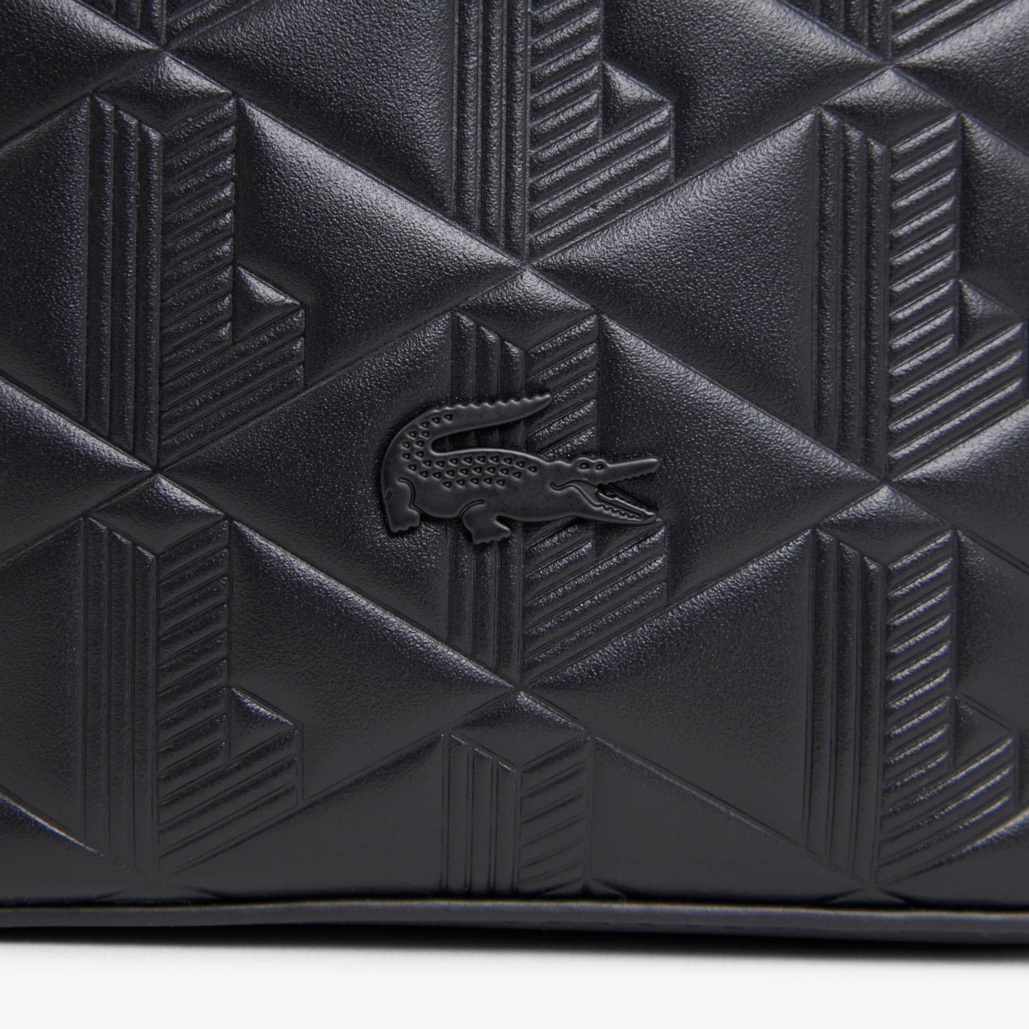 Small Maheki Embossed Leather Hobo Bag - Black