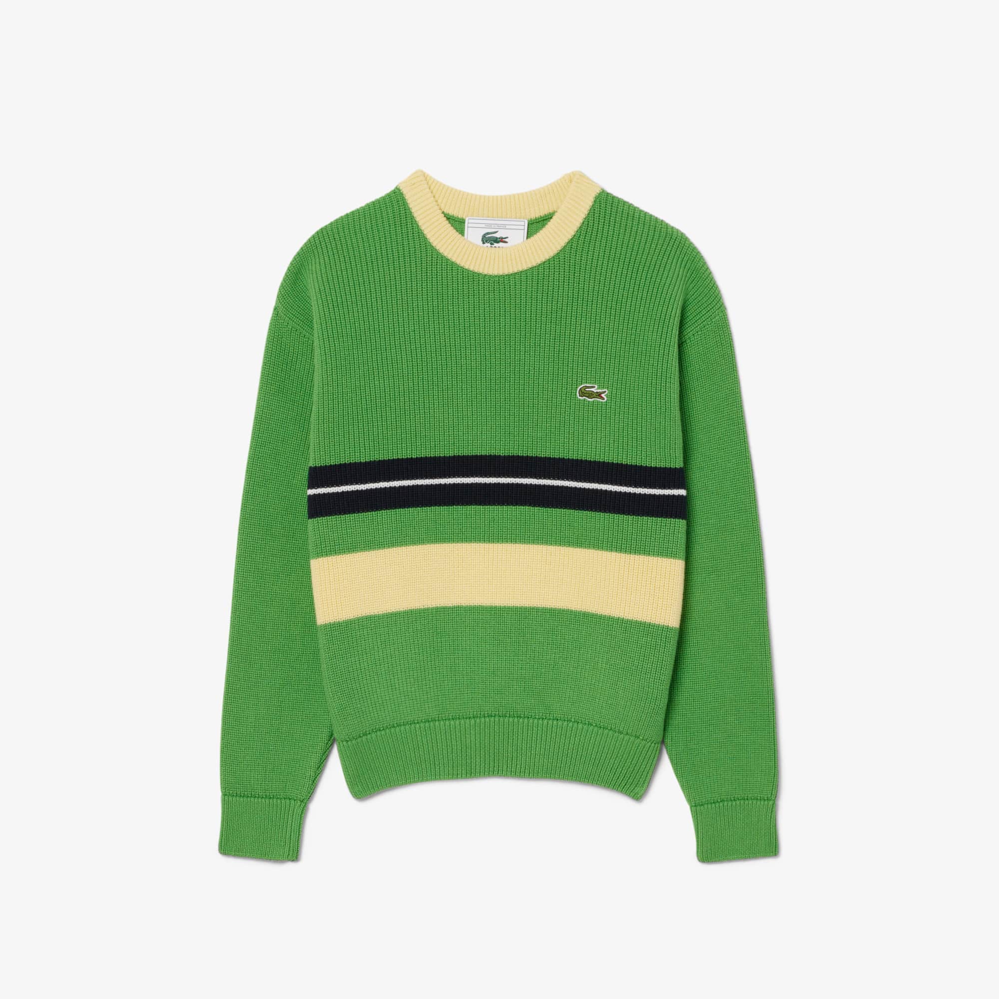 Made In France Cotton and Wool Blend - Vert / Jaune / Noir / Blanc