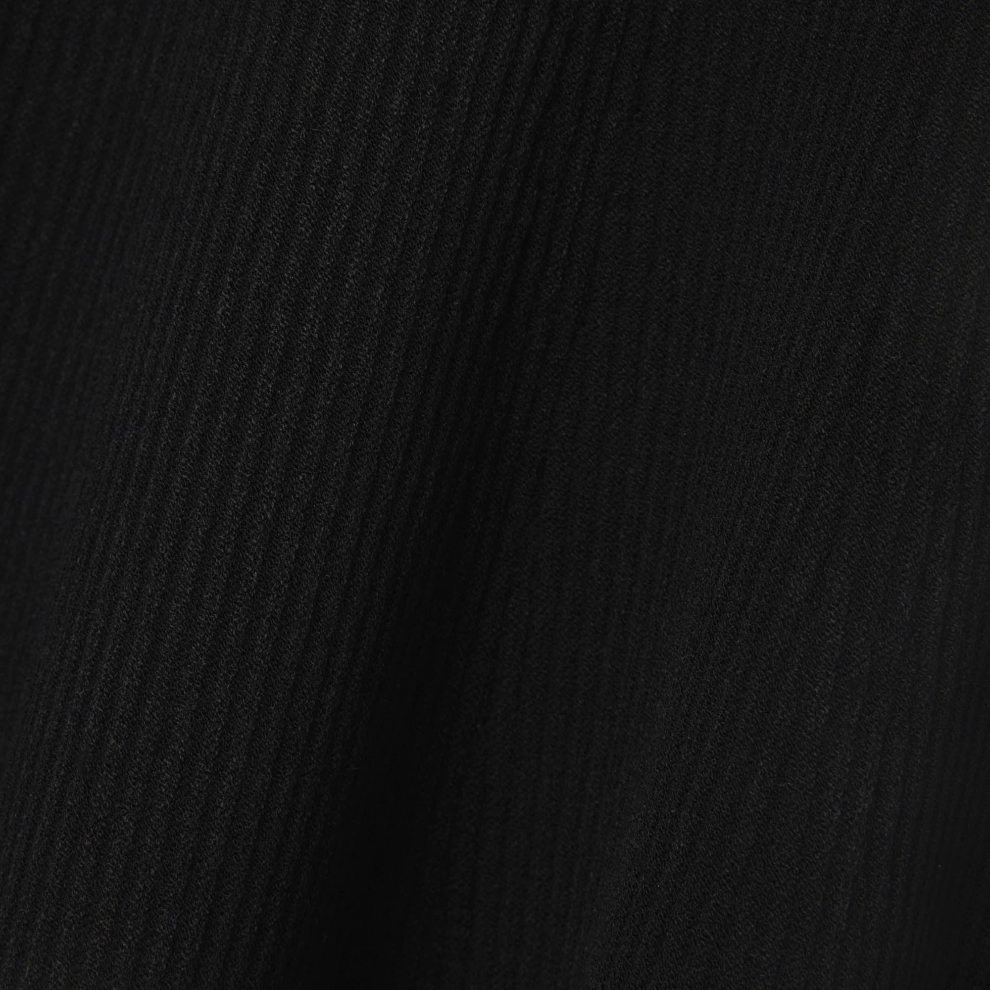 Women's 3D Ribbed Midi Skirt - Black
