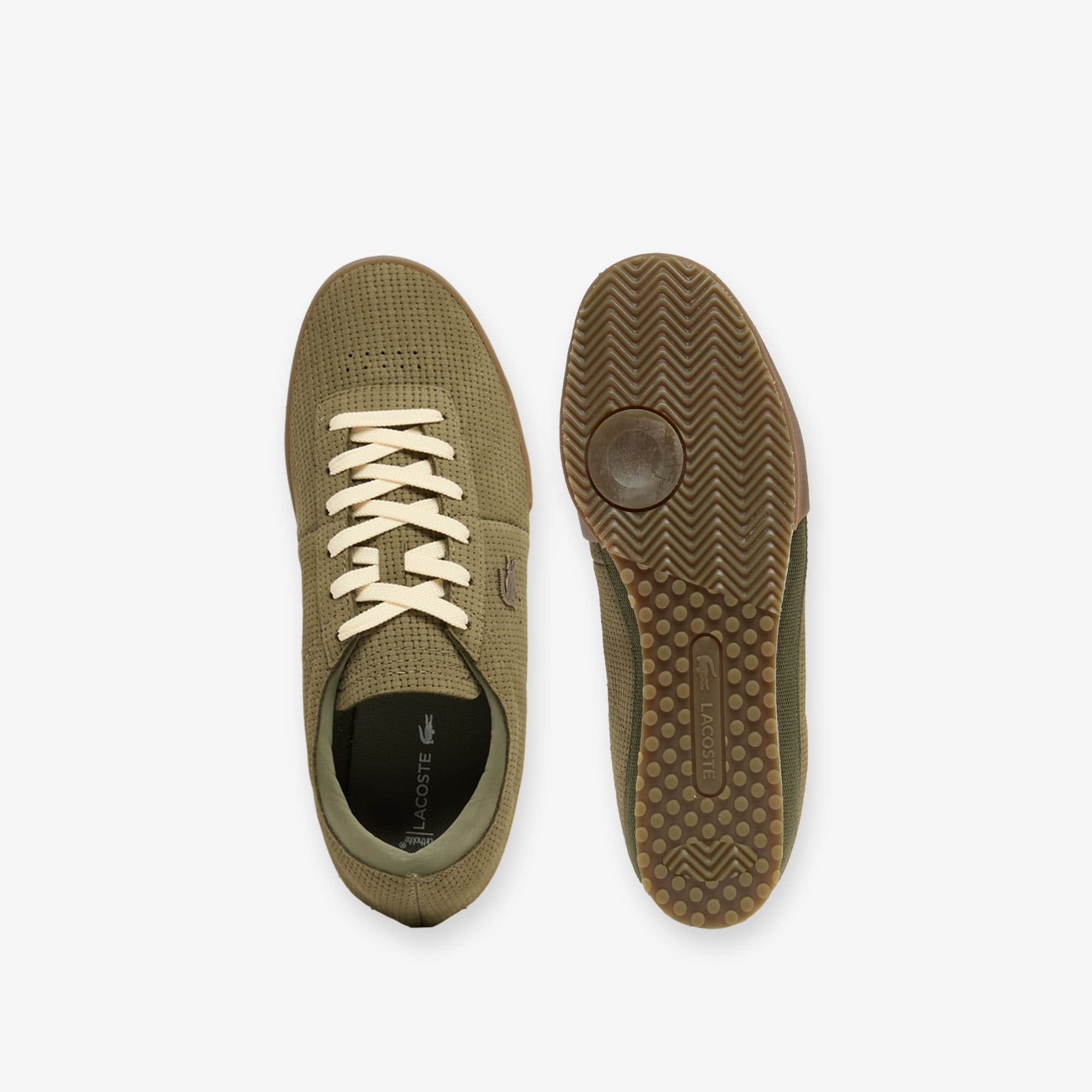 Men's Aura Leather Sneakers - KHK/GUM