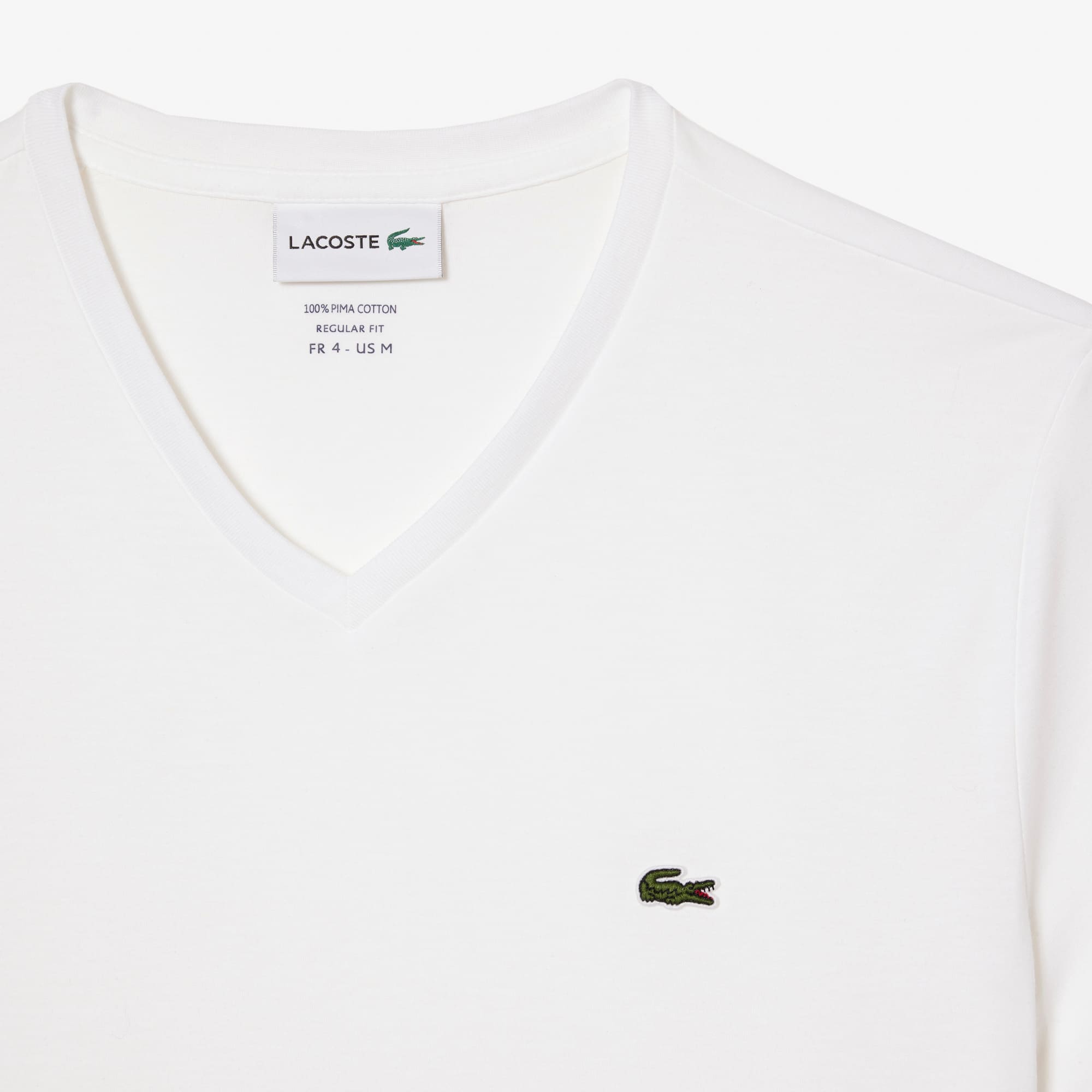 Men's Lightweight Pima Cotton V-Neck T-Shirt - White