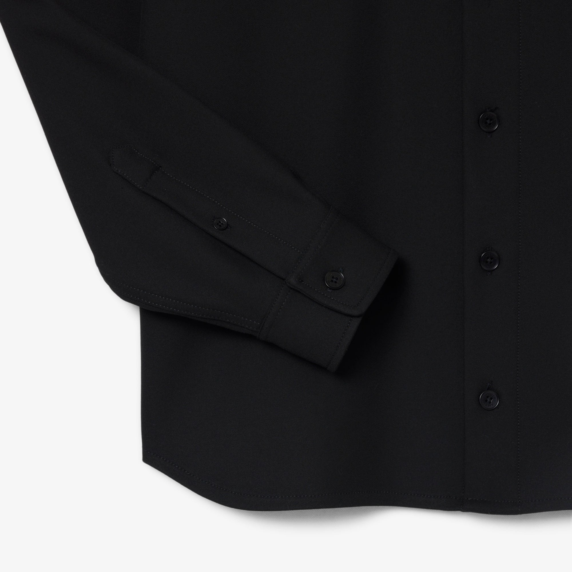 Men's Oversized Double Face Overshirt - Black