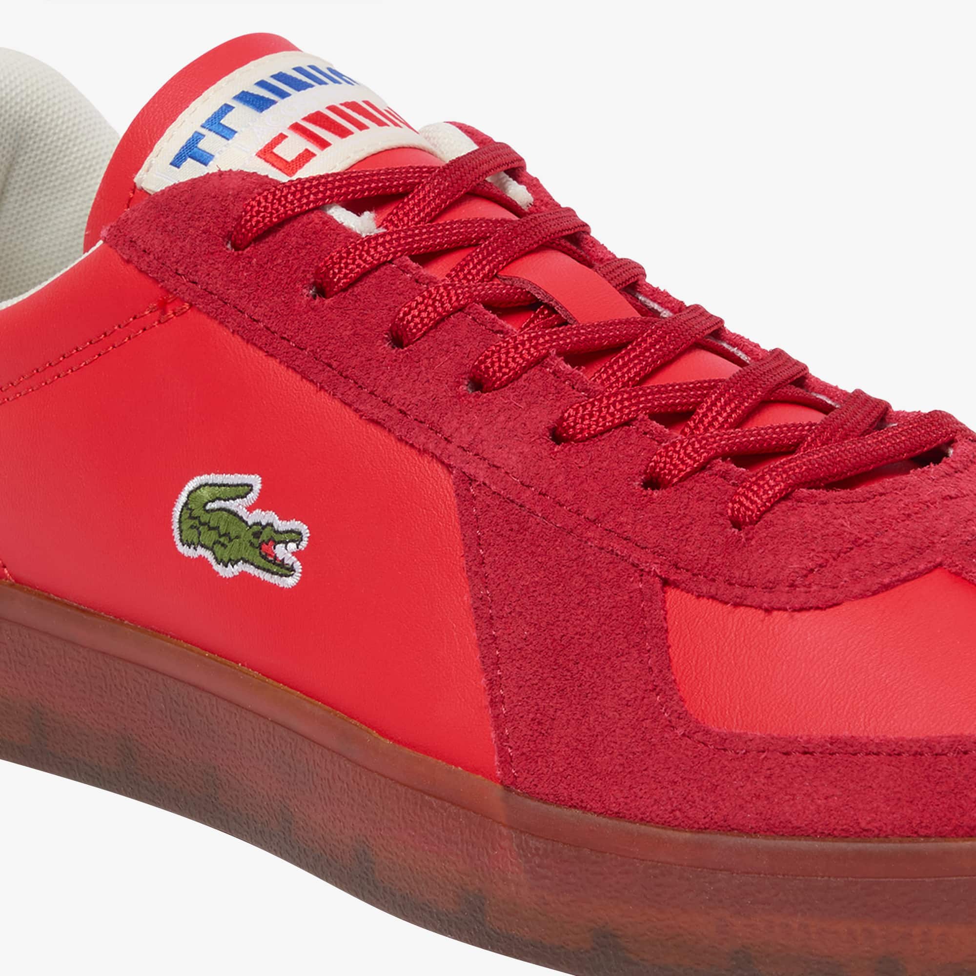 Men's Baseshot Pro Leather Sneakers - RED/GUM
