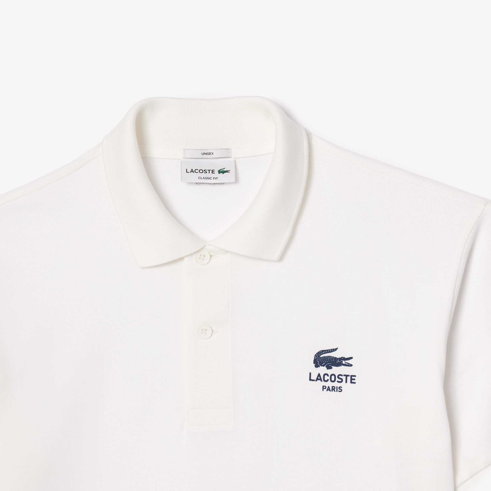 Unisex Classic Fit Signature Print Polo - White
