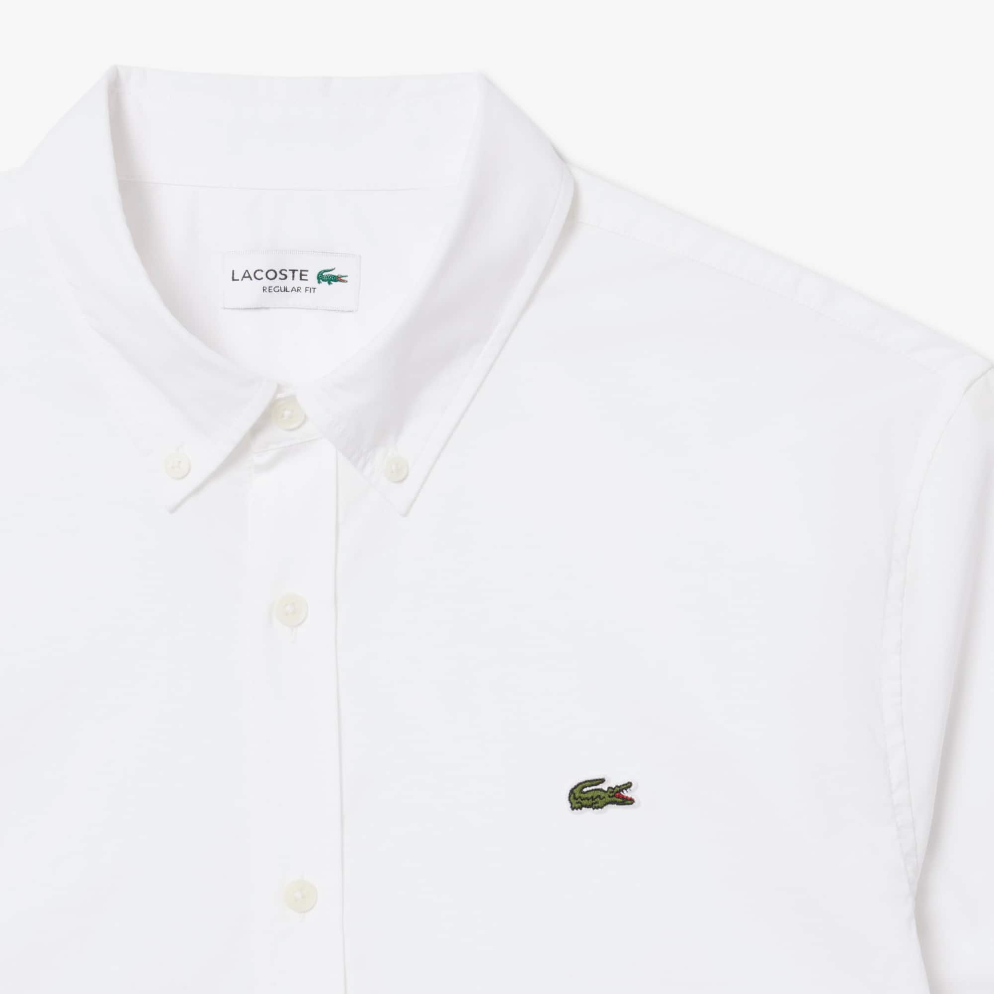 Regular Fit Short Sleeved Poplin Shirt - White